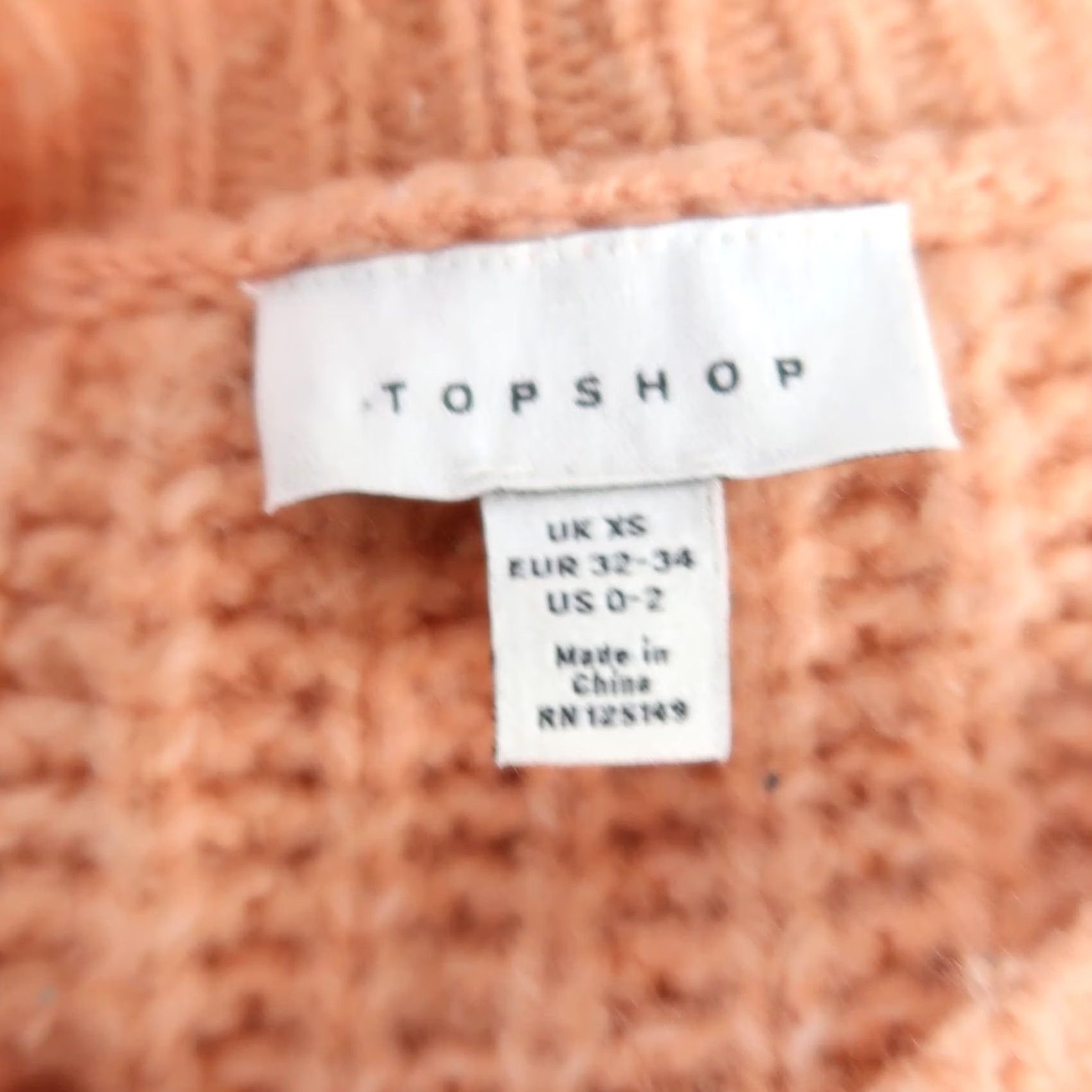 Topshop VINTAGE Topshop orange wool blend knit sweater XS Women Long Sleeve Pullover Casual Size XS / US 0-2 / IT 36-38 - 5 Thumbnail