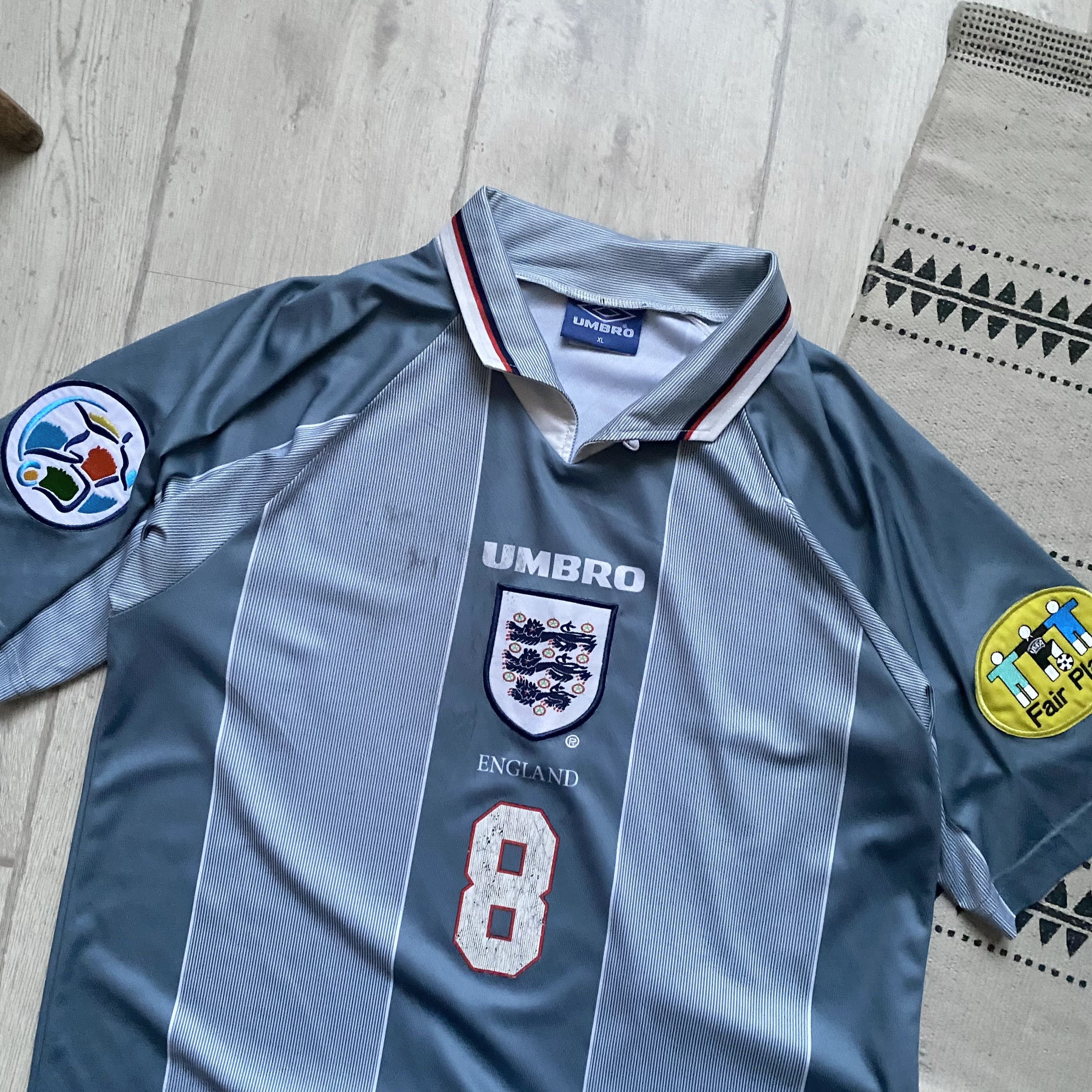 Umbro ⚽️ Vintage 96s Umbro Gascoigne England jersey #8 Soccer Size US L / EU 52-54 / 3 - 4 Thumbnail
