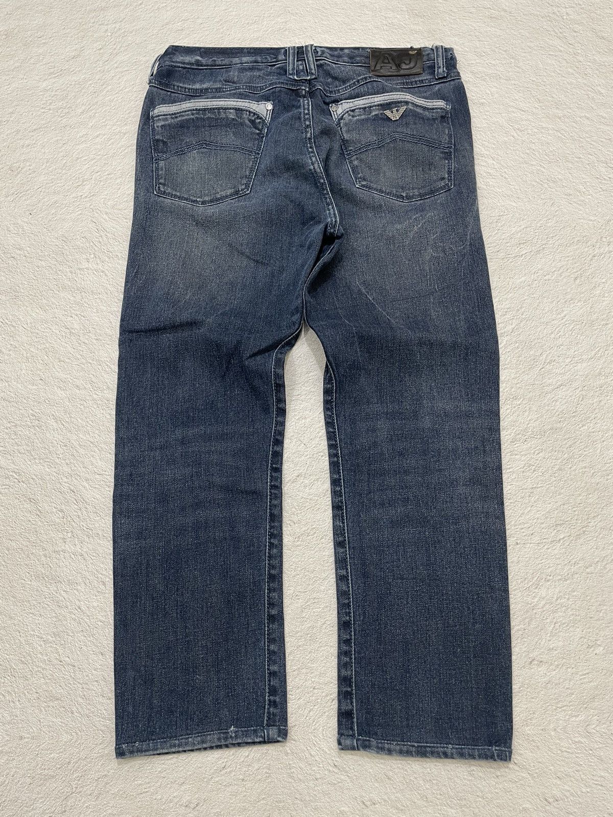 Giorgio Armani 00s Armani Mudwash Denim Button Fly Y2K Size US 35 - 6 Thumbnail