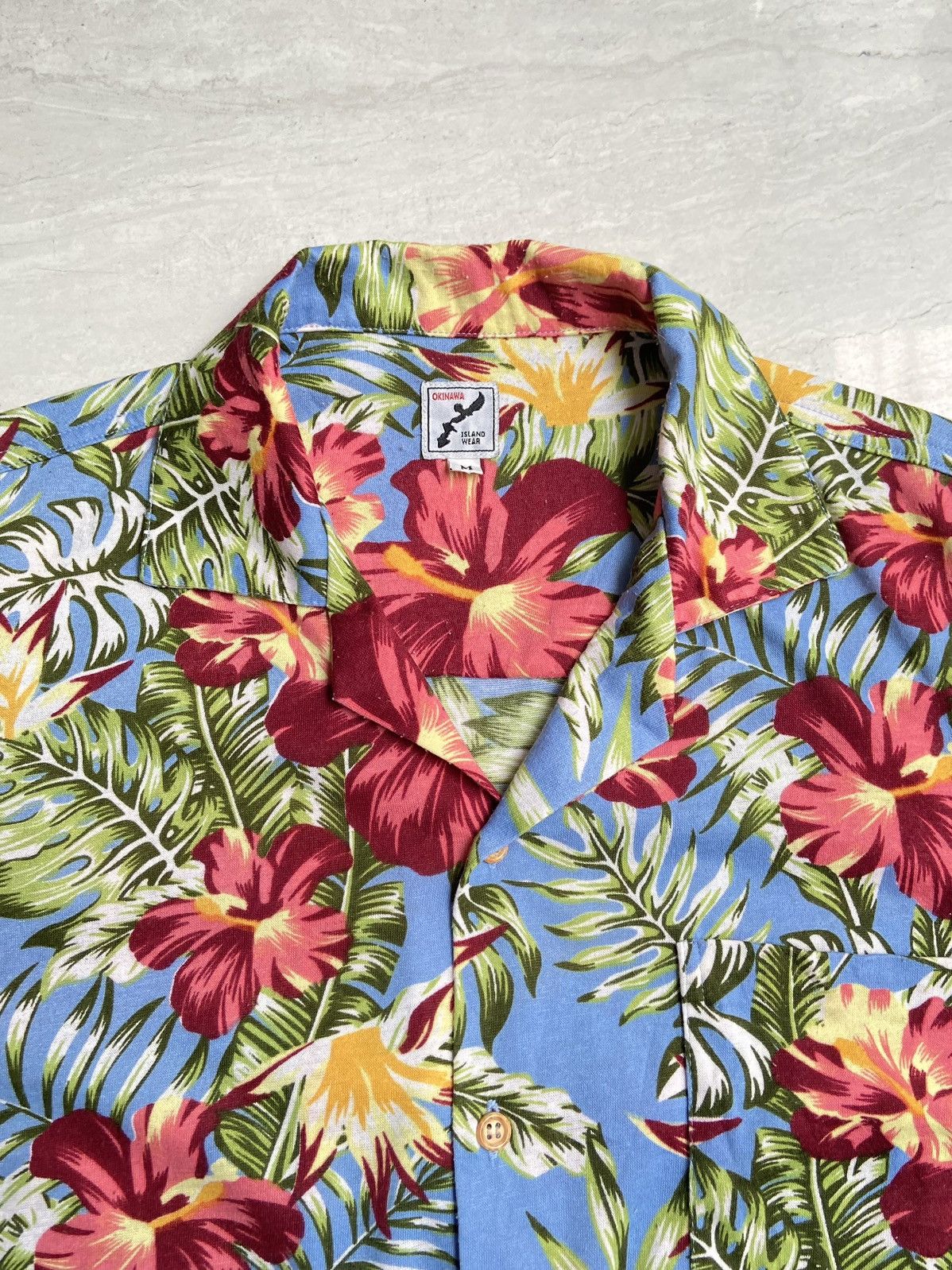 Designer × Japanese Brand OKINAWA Flower Motive Hawaii Shirt Size US M / EU 48-50 / 2 - 9 Thumbnail