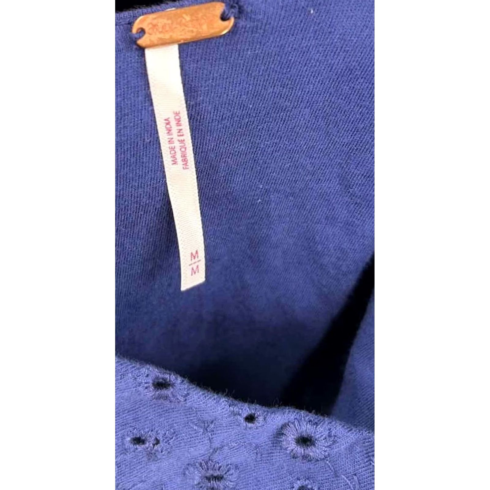 Free People Pre-Owned Free People Purple Size Medium Short Sleeve Dress Size 32" / US 10 / IT 46 - 3 Thumbnail