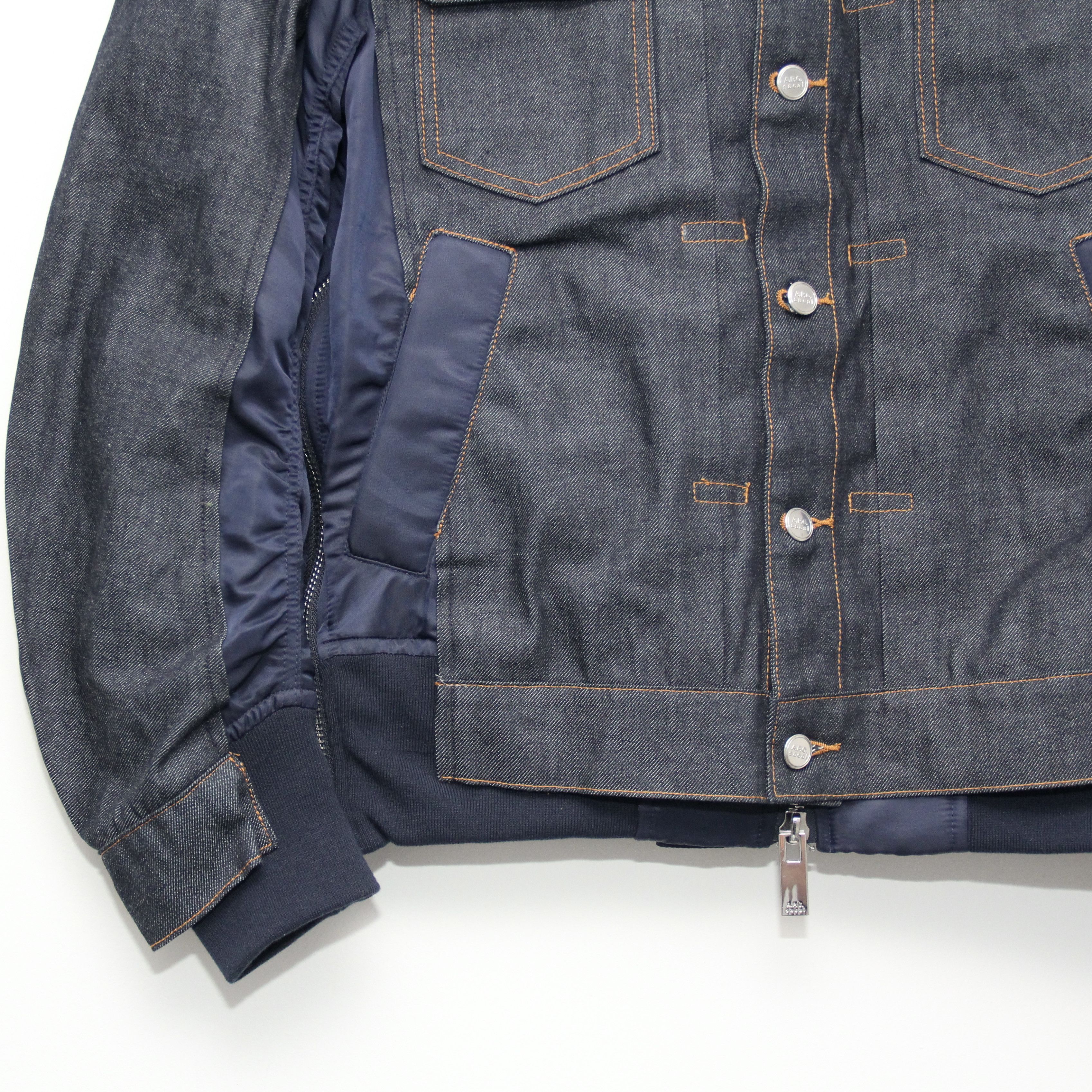 A.P.C. × Sacai A.P.C x Sacai Denim Bomber Jacket BNWT Small Size US XS / EU 42 / 0 - 5 Thumbnail