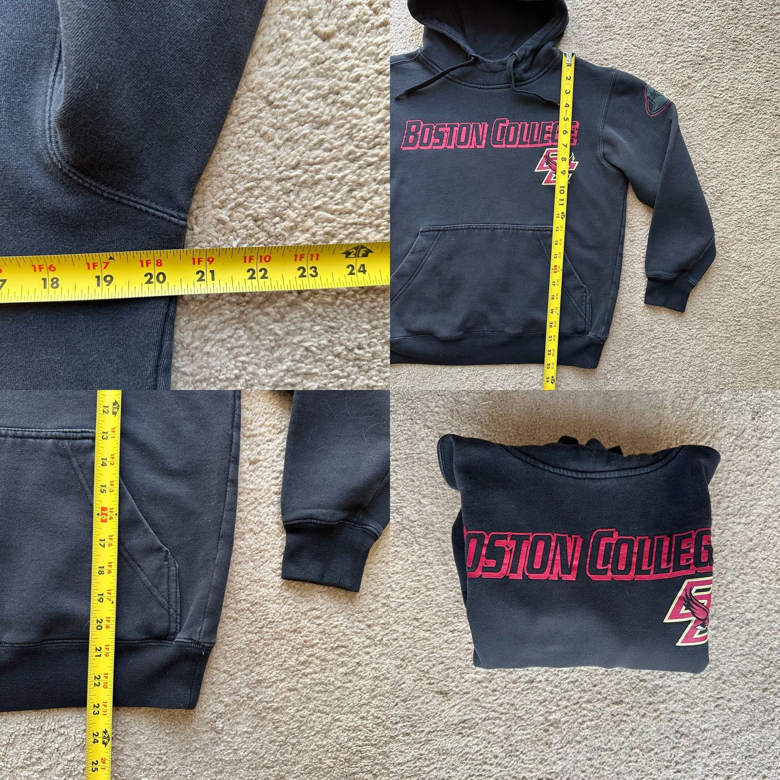 Vintage Champs Boston College Sweatshirt Womens Small Hoodie Pullover Black College Size S / US 4 / IT 40 - 8 Thumbnail