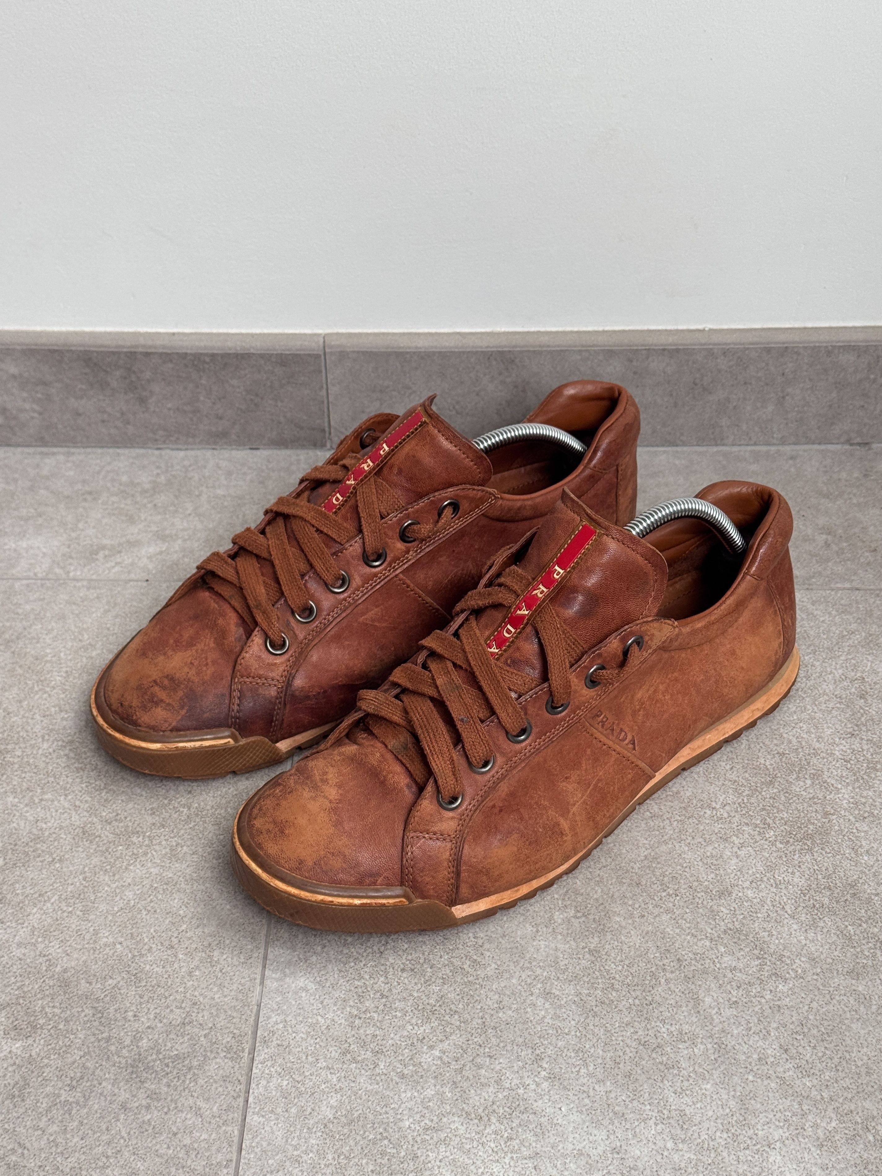 Prada Prada Linea Rossa FW99 Sz 43 green suede shoes | Grailed