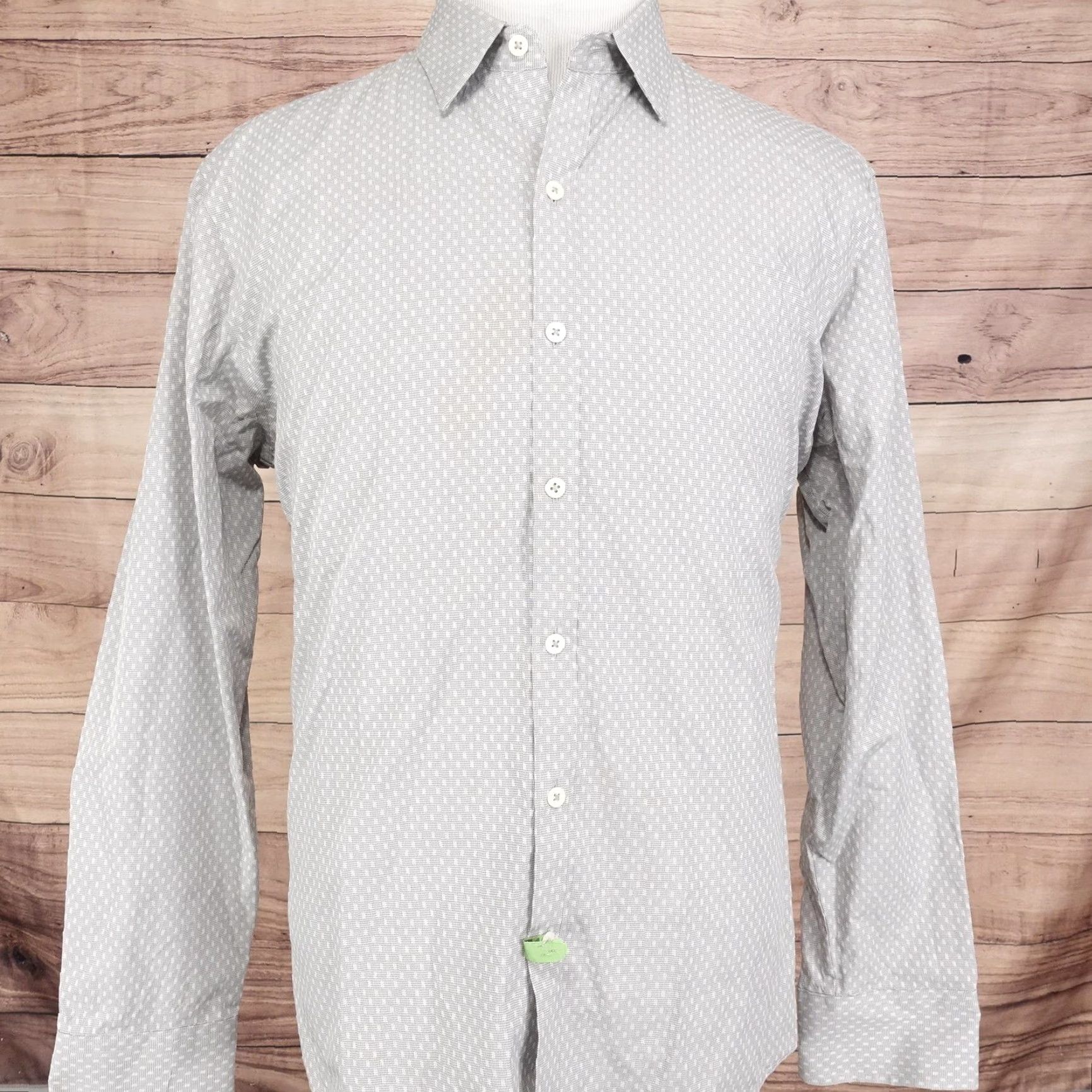 Vintage Zachary Prell Shirt Mens XL Gray Geometric Pattern Dress Shirt Long Sleeve Casual Office Size US XL / EU 56 / 4 - 3 Thumbnail