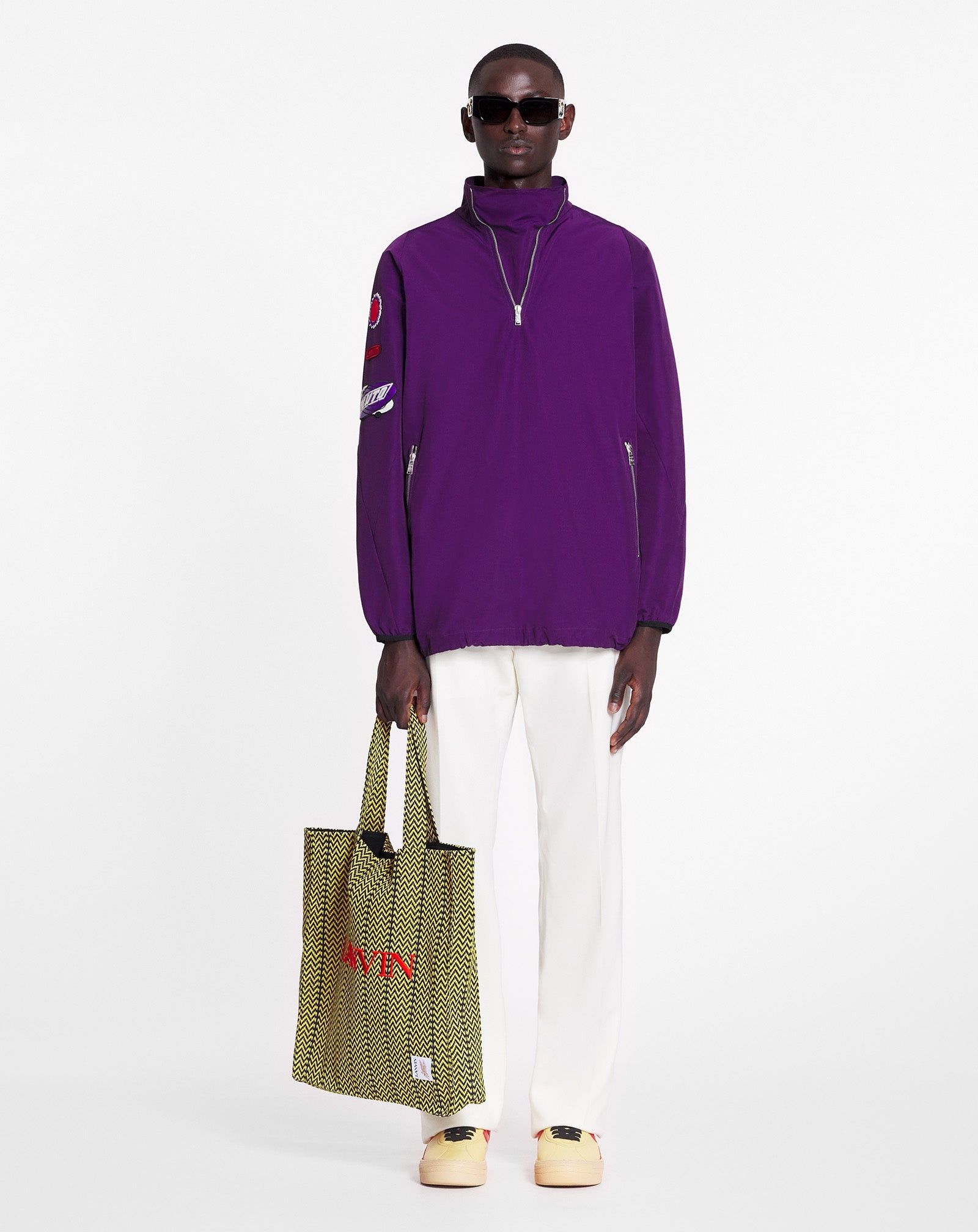 Lanvin o1mle0825 Windbreaker With Zipper Jacket in Purple Size US M / EU 48-50 / 2 - 2 Thumbnail