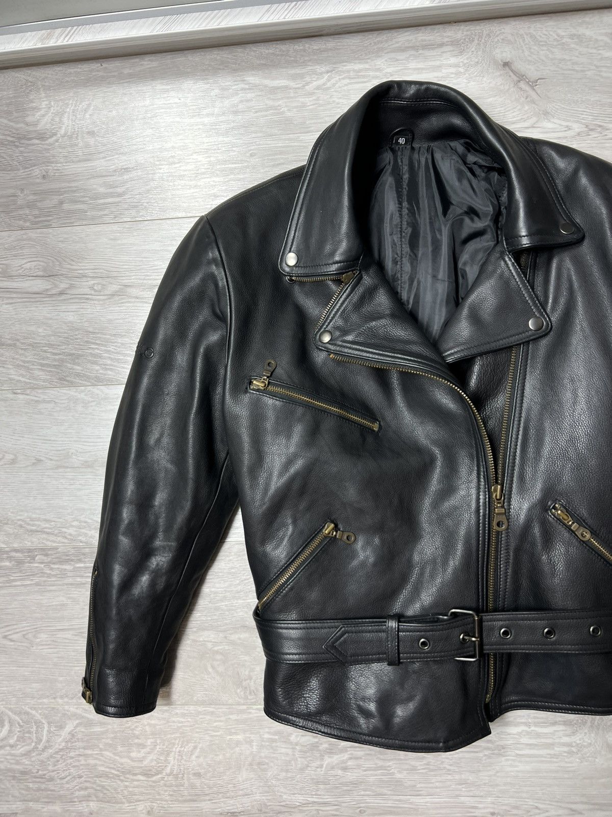 Genuine Leather Vintage Belo Heavyweight Biker Leather Jacket Rock Punk Size US M / EU 48-50 / 2 - 2 Thumbnail