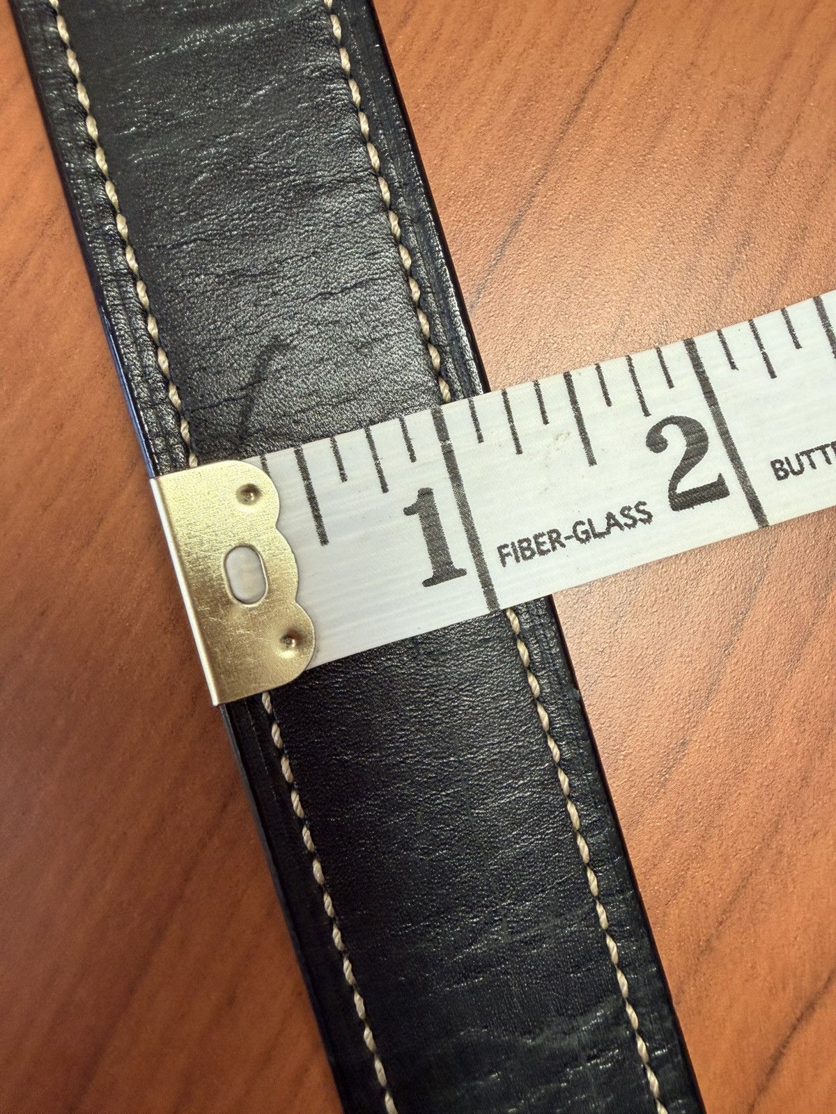 Coach Coach Black Leather Belt Contrast Stitch Silver Buckle 80cm Size 32 - 7 Thumbnail