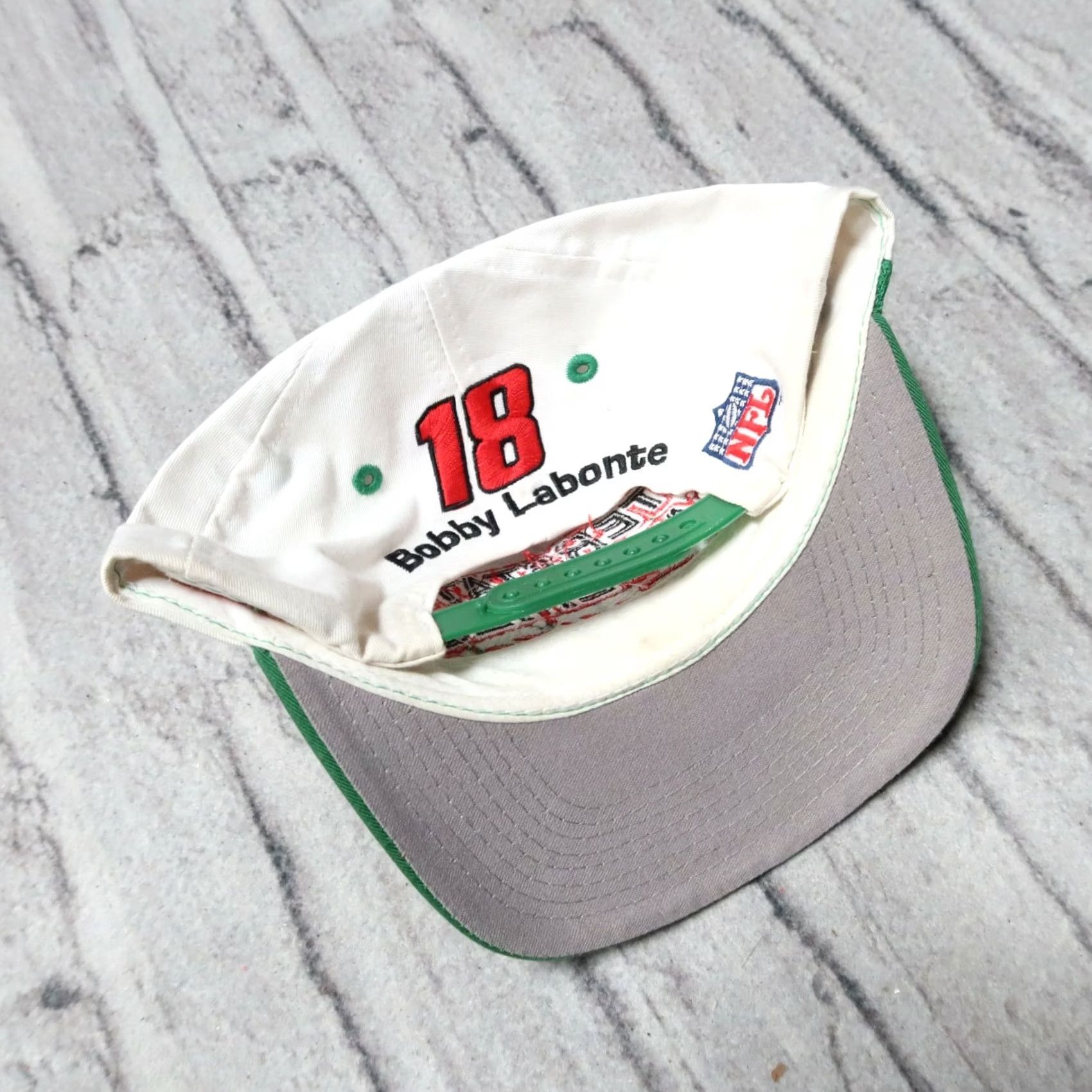 Logo Athletic VINTAGE Interstate Batteries Racing Sharktooth Hat Logo Athletic Hat Green 90s Snapback Adjustable Men Size ONE SIZE - 3 Thumbnail