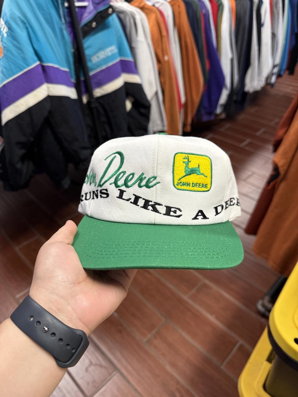 Designer 90's Vintage John Deere Snapback Hat Size ONE SIZE - 1 Thumbnail