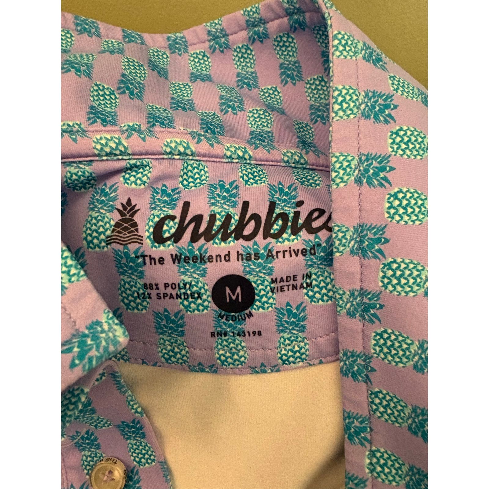 Chubbies Chubbies Light Blue and Pink Short Sleeve. Size Medium Size US M / EU 48-50 / 2 - 4 Thumbnail