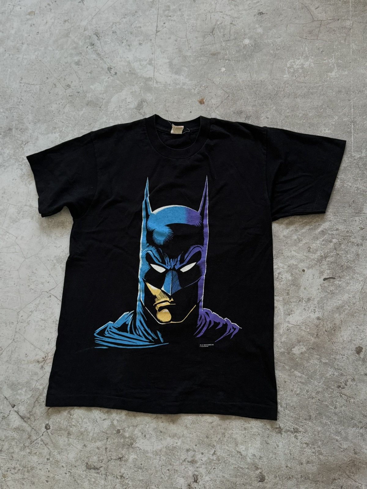 DC Comics × Fruit Of The Loom !Extremely rare Batman 1989 single stitch DC comics Size US L / EU 52-54 / 3 - 7 Thumbnail