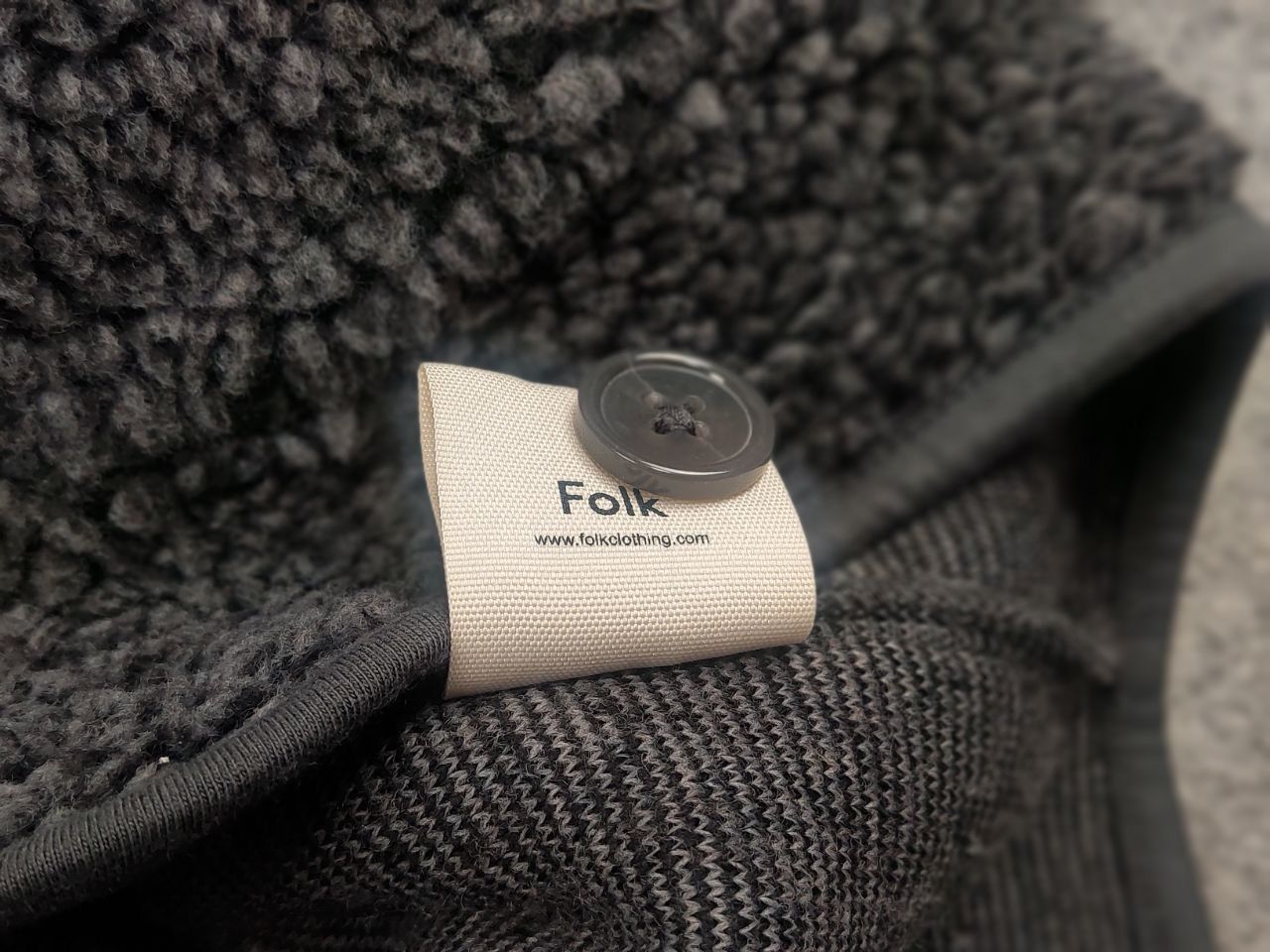 Folk Folk Design Teddy Fleece Sherpa Gray Overshirt Pocket Jacket Size US S / EU 44-46 / 1 - 11 Thumbnail