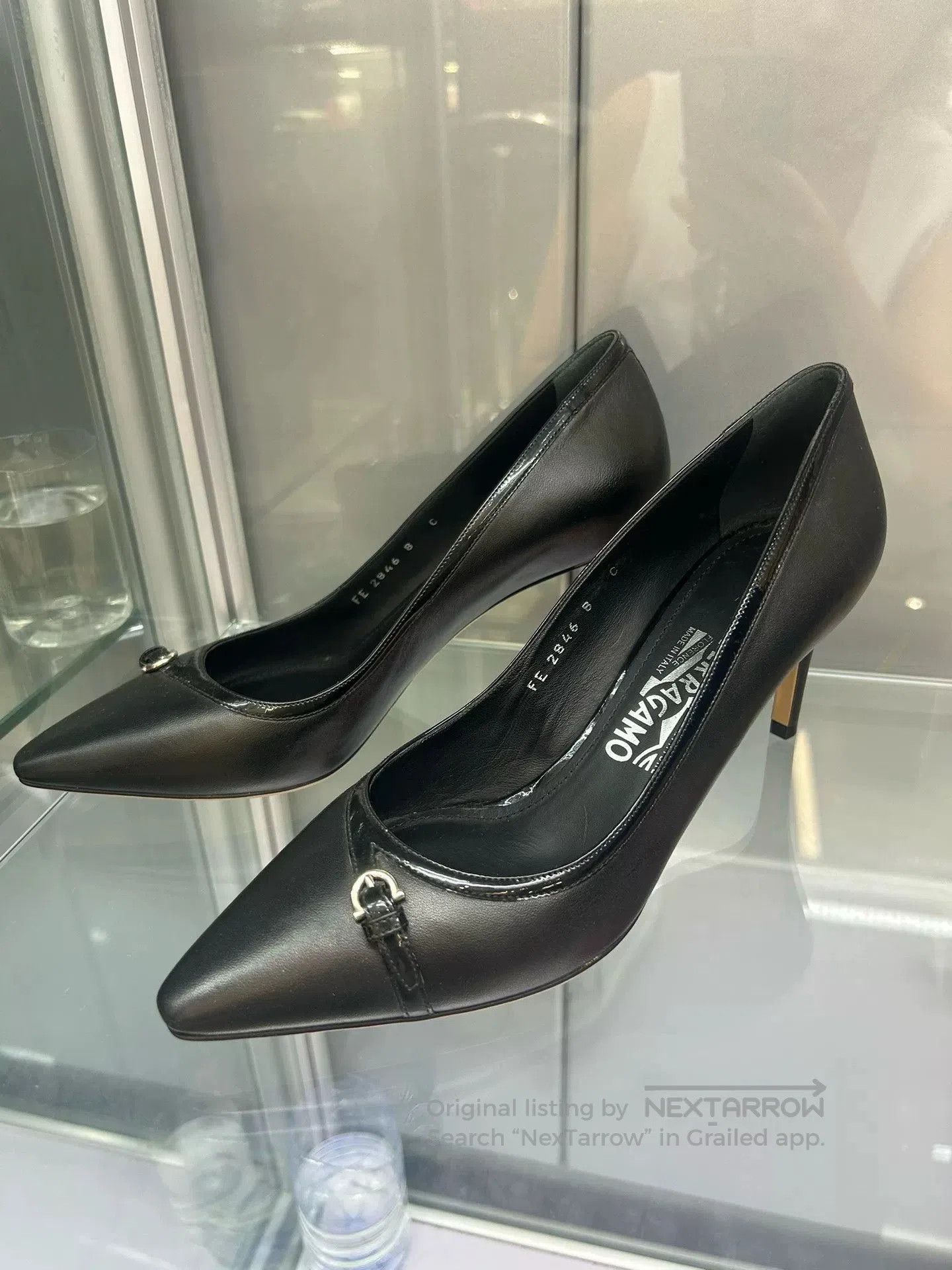 Salvatore Ferragamo Salvatore Ferragamo Women's Black Leather Heels. Size US 7 / IT 37 - 2 Thumbnail