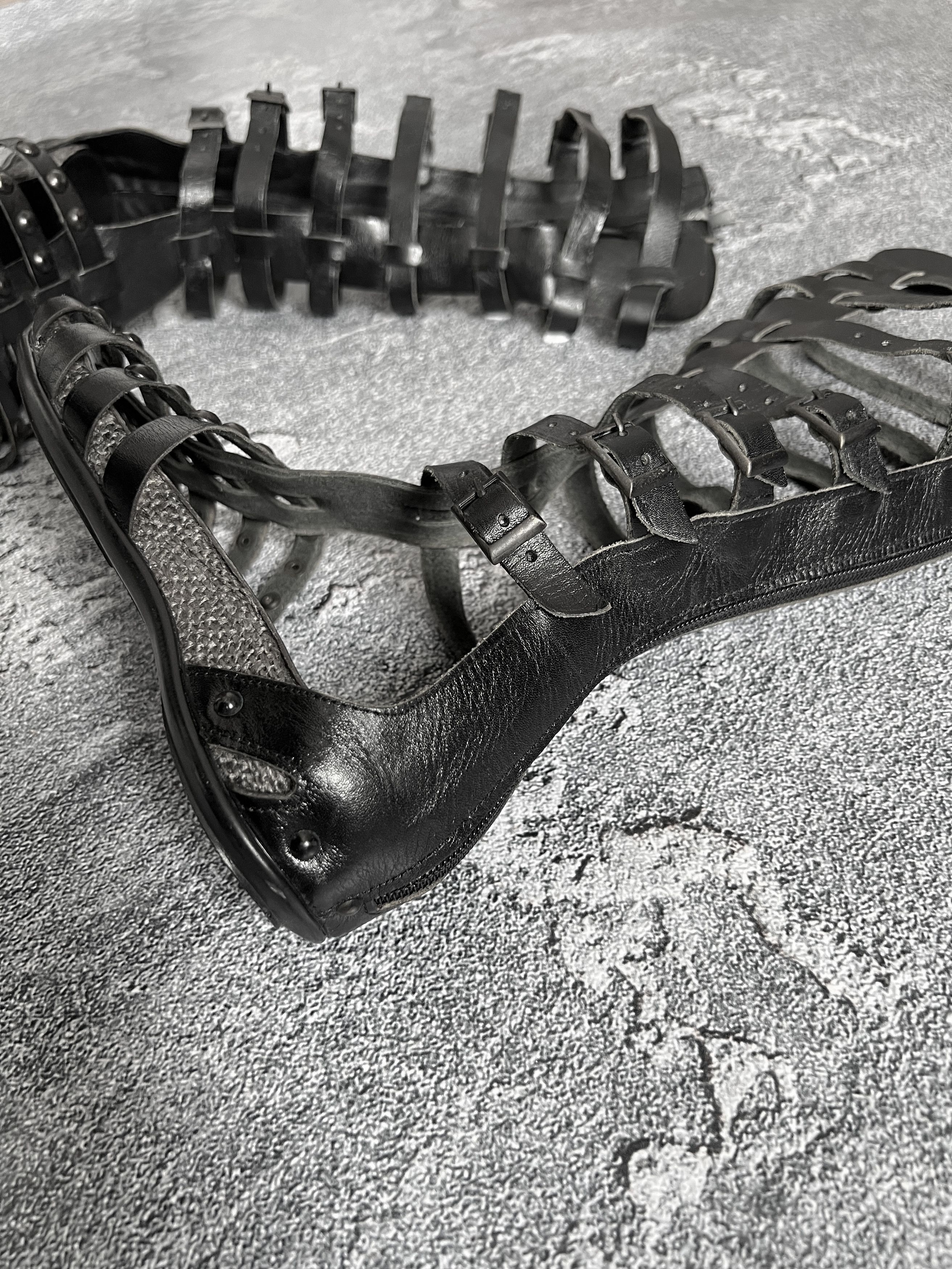 Vintage Vintage gothic boots grunge avant garde Y2K leather Size US 5.5 / IT 35.5 - 4 Thumbnail