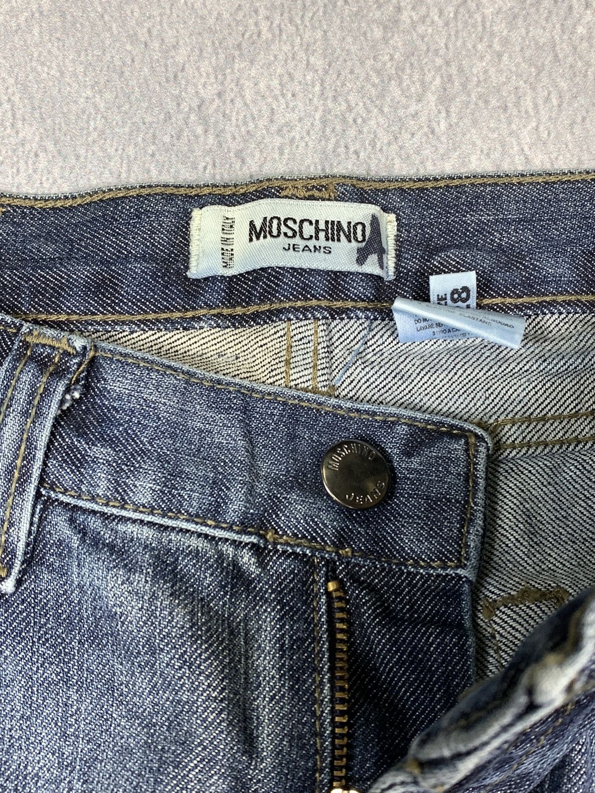 Japanese Brand × Moschino × Vintage Vintage Y2K Moschino Low rise faded denim jeans streetwear Size 28" / US 6 / IT 42 - 8 Thumbnail