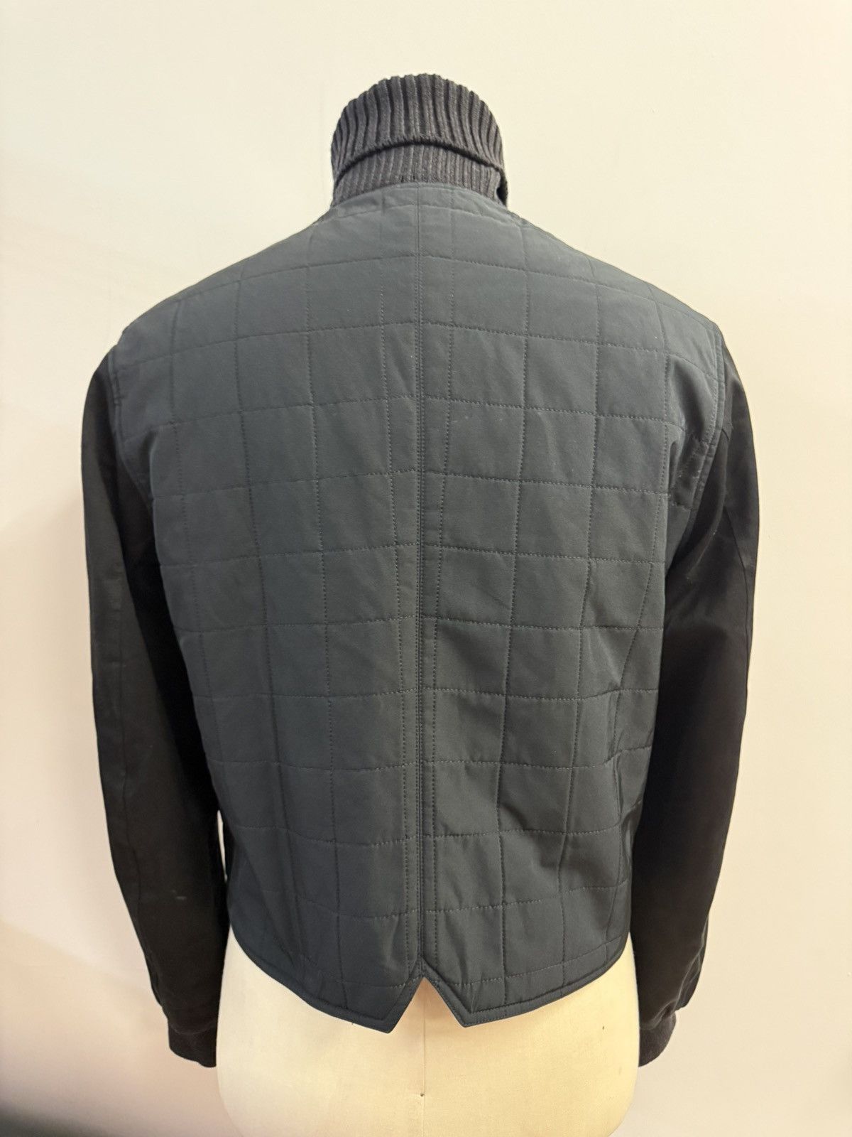 Yves Saint Laurent YSL Quilted Hybrid Bomber Jacket - Slate/Black - Size 54 Size US L / EU 52-54 / 3 - 6 Thumbnail