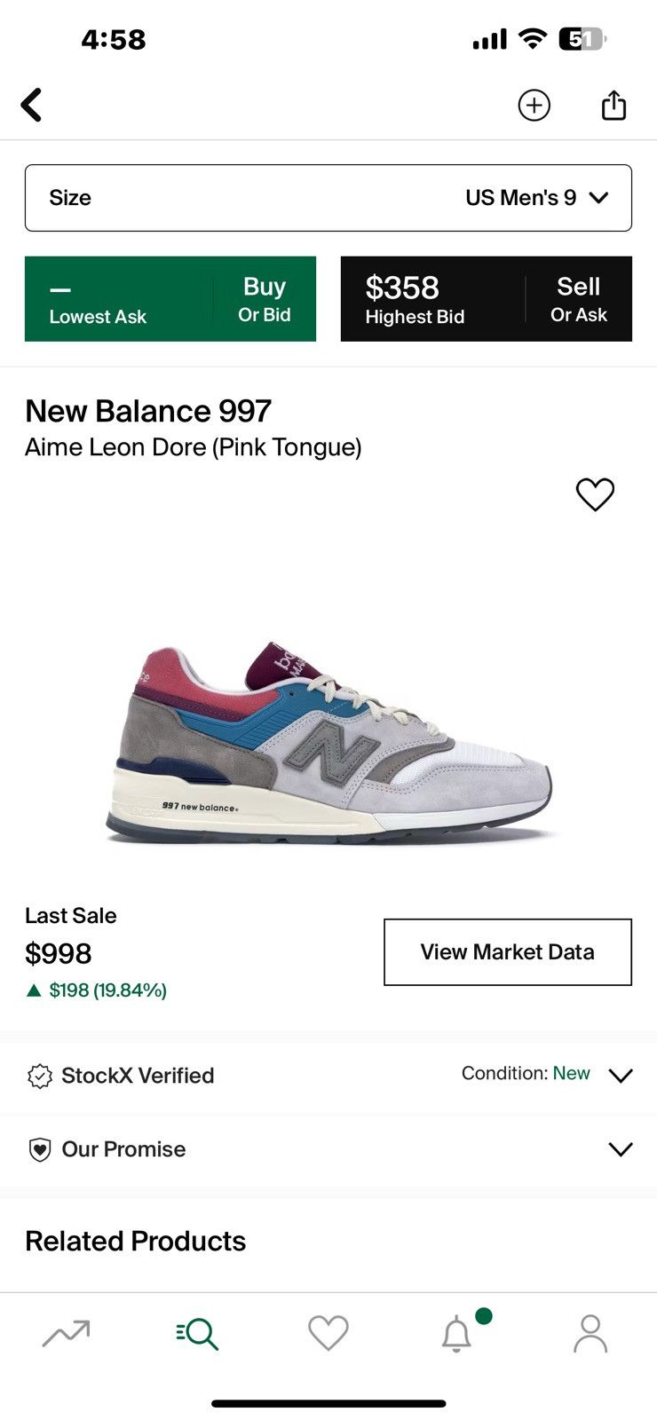 Aime Leon Dore × New Balance New Balance 997 Aime Leon Dore (Pink Tongue) Size US 9 / EU 42 - 14 Thumbnail