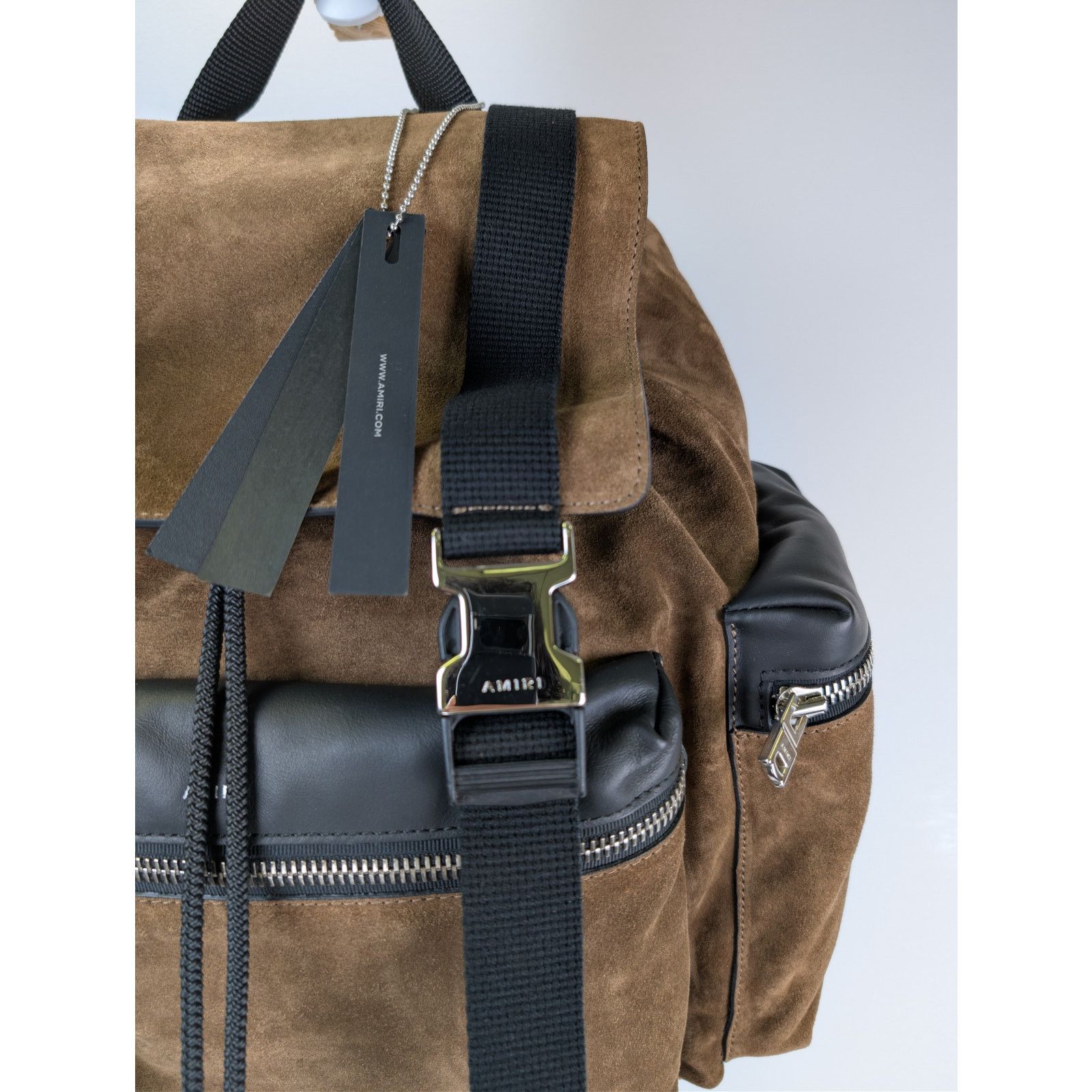 Amiri o1rshd1 Size: OS / Suede Rucksack Backpack in Tobacco Size ONE SIZE - 4 Thumbnail