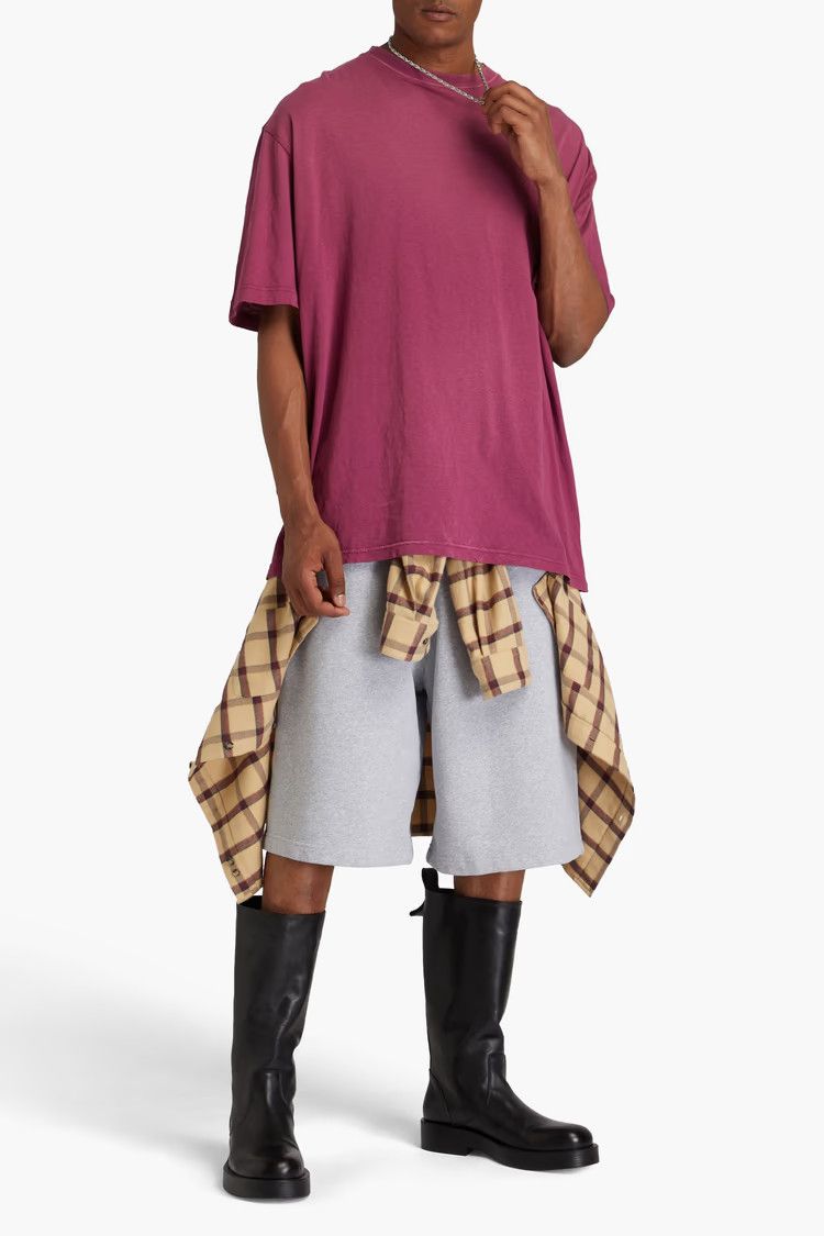 Acne Studios o1mle1224 Unisex Eyck Fade Face T-Shirt in Berry Purple Size US S / EU 44-46 / 1 - 2 Thumbnail