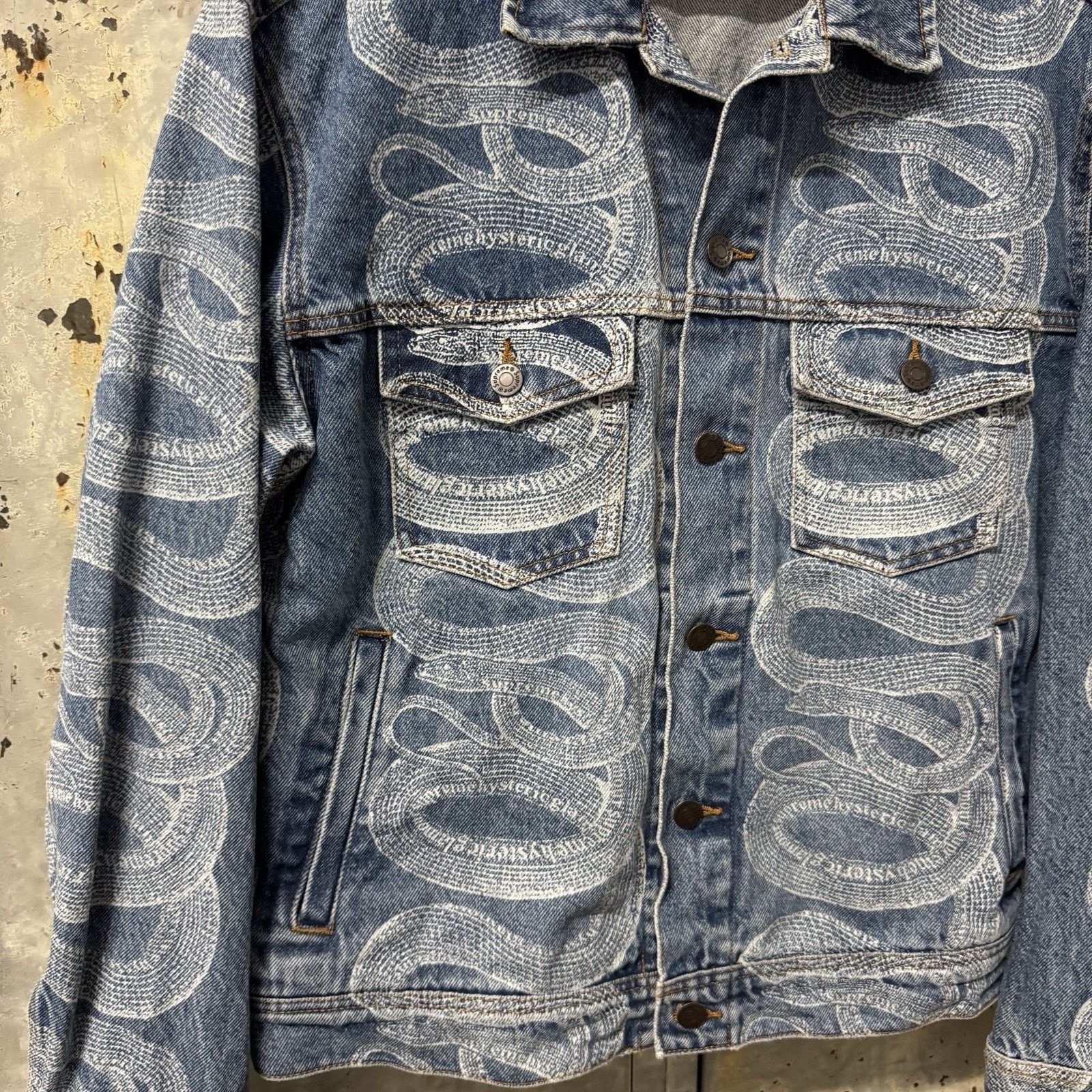 Supreme Hysteric Glamour Supreme Denim Snake Blue Medium Jacket Size US M / EU 48-50 / 2 - 3 Thumbnail