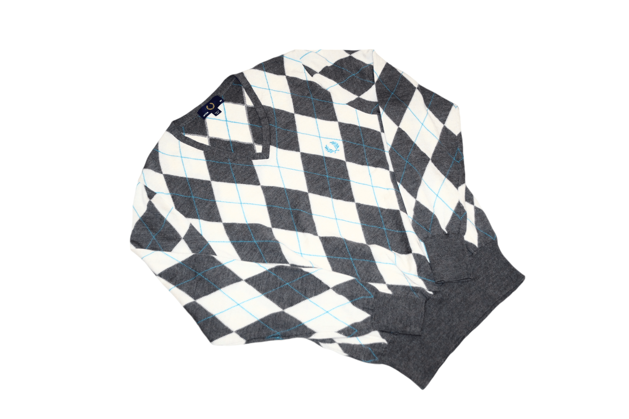 Fred Perry Fred Perry Argyle Merino Wool V-neck jumper Size US S / EU 44-46 / 1 - 6 Thumbnail