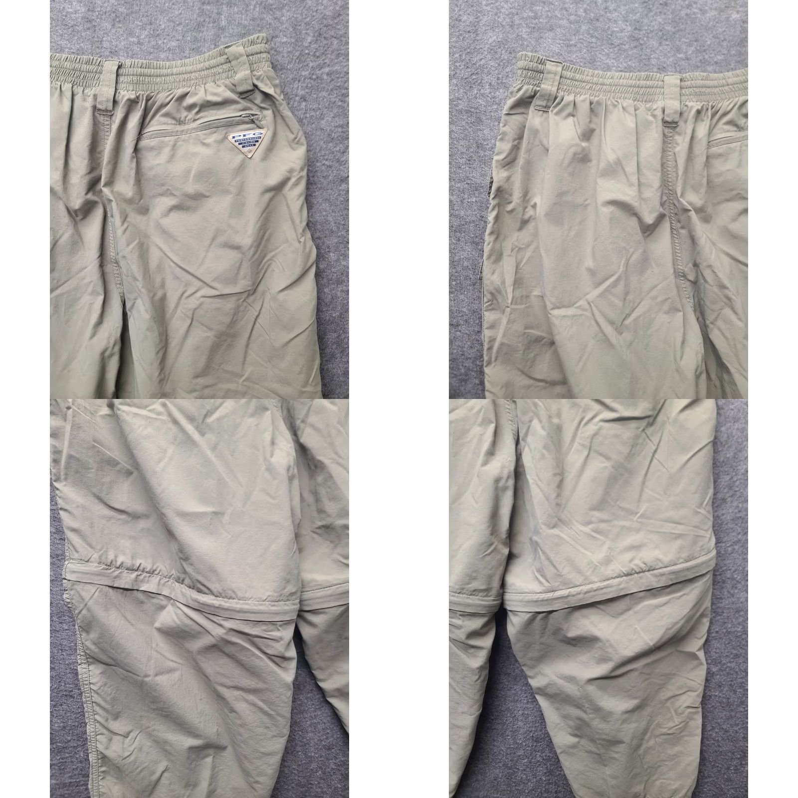 Vintage Columbia PFG Backcast Pants Mens L 30x32 Cargo Convertible Water Resistant Pockets Quick Dry Size US 33 - 9 Thumbnail