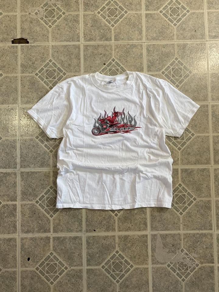 Other Vintage Y2K hot rod style shirt white size large Size US L / EU 52-54 / 3 - 1 Thumbnail