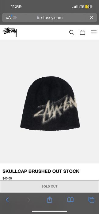 Stussy Stussy Brushed Out Stock Skullcap Black IN HAND | Grailed