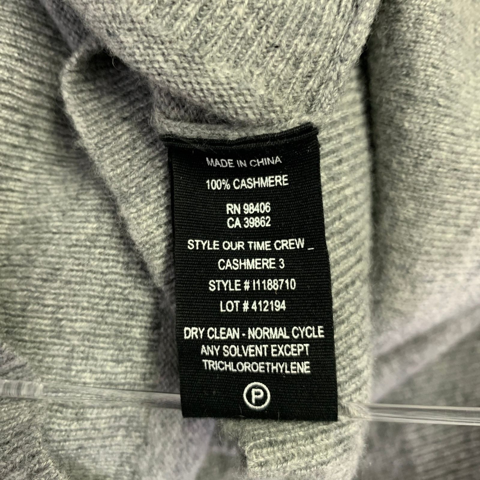 Theory THEORY L -Our Time- Grey Heather Cashmere Crew Neck Pullover Size US L / EU 52-54 / 3 - 6 Thumbnail