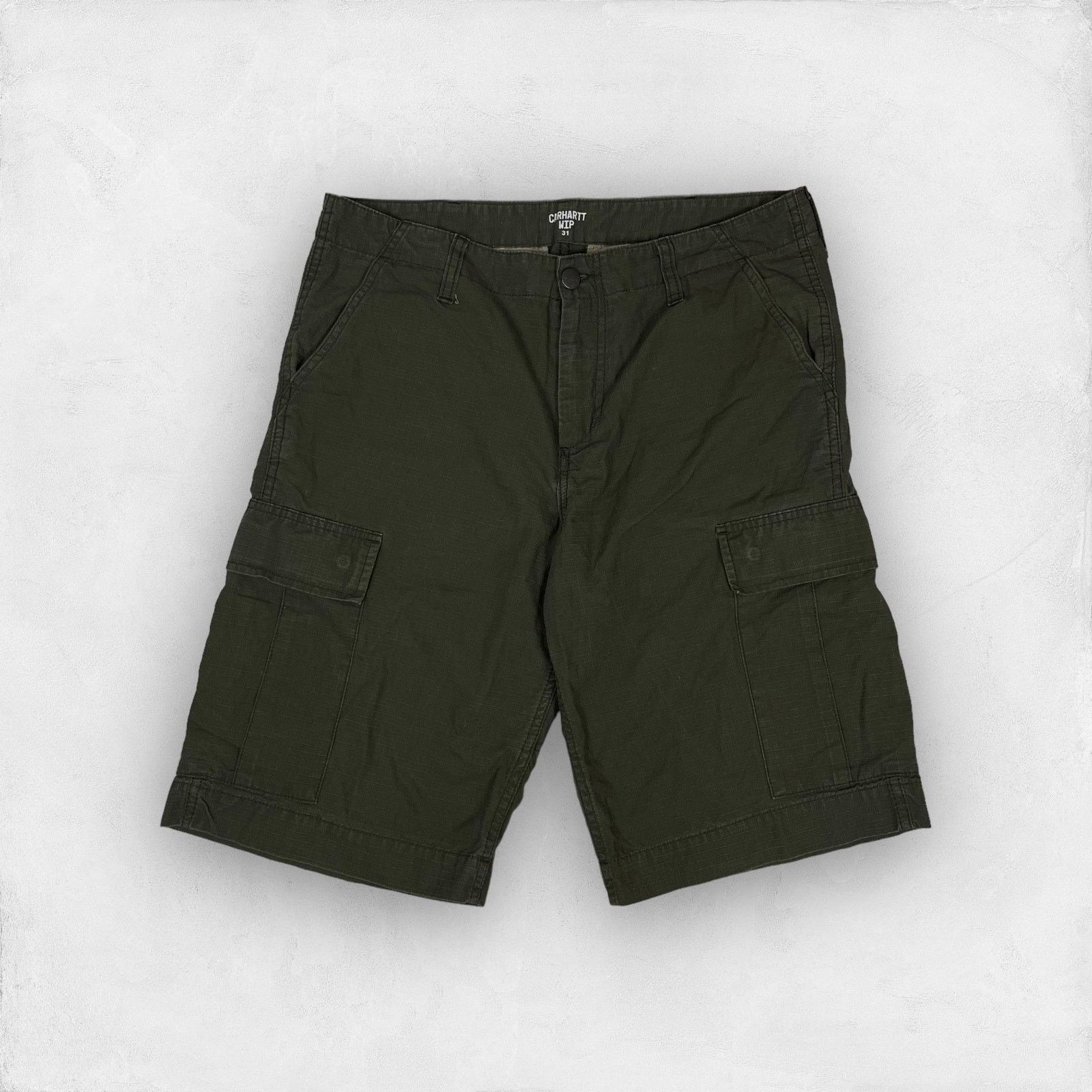 Carhartt Carhartt WIP Men's Olive Green Regular Fit Cargo Shorts 31 Size US 31 - 3 Thumbnail