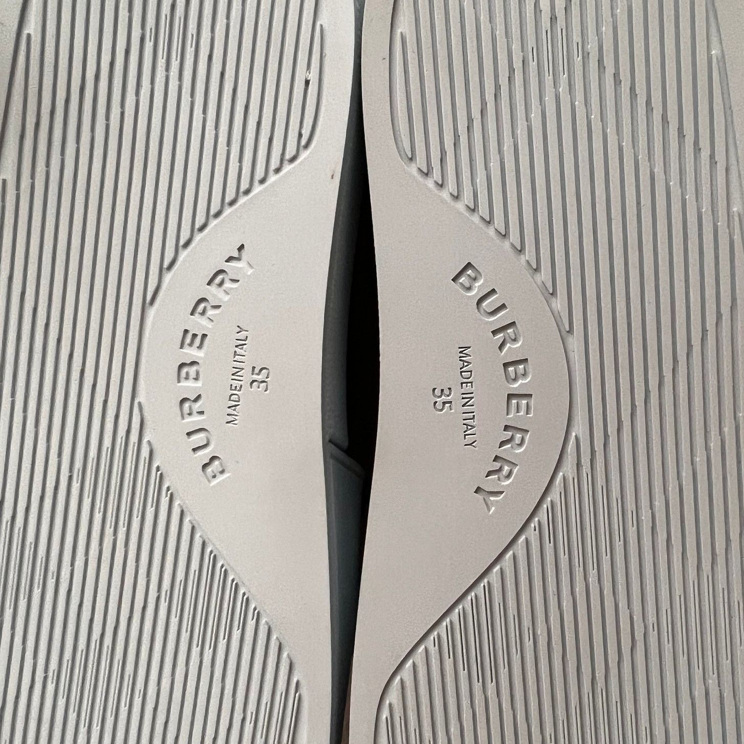 BURBERRY Pale Blue Furley Logo-Embellished Sandals, IT35/US5