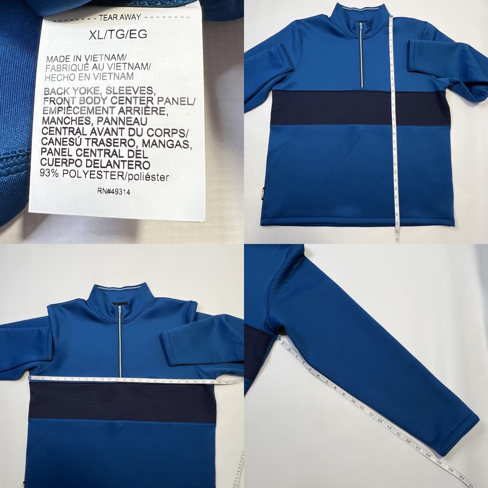 Under Armour Under Armour Pullover Mens XL Blue Storm Golf Quarter Zip Long Sleeve Performance Size US XL / EU 56 / 4 - 8 Thumbnail