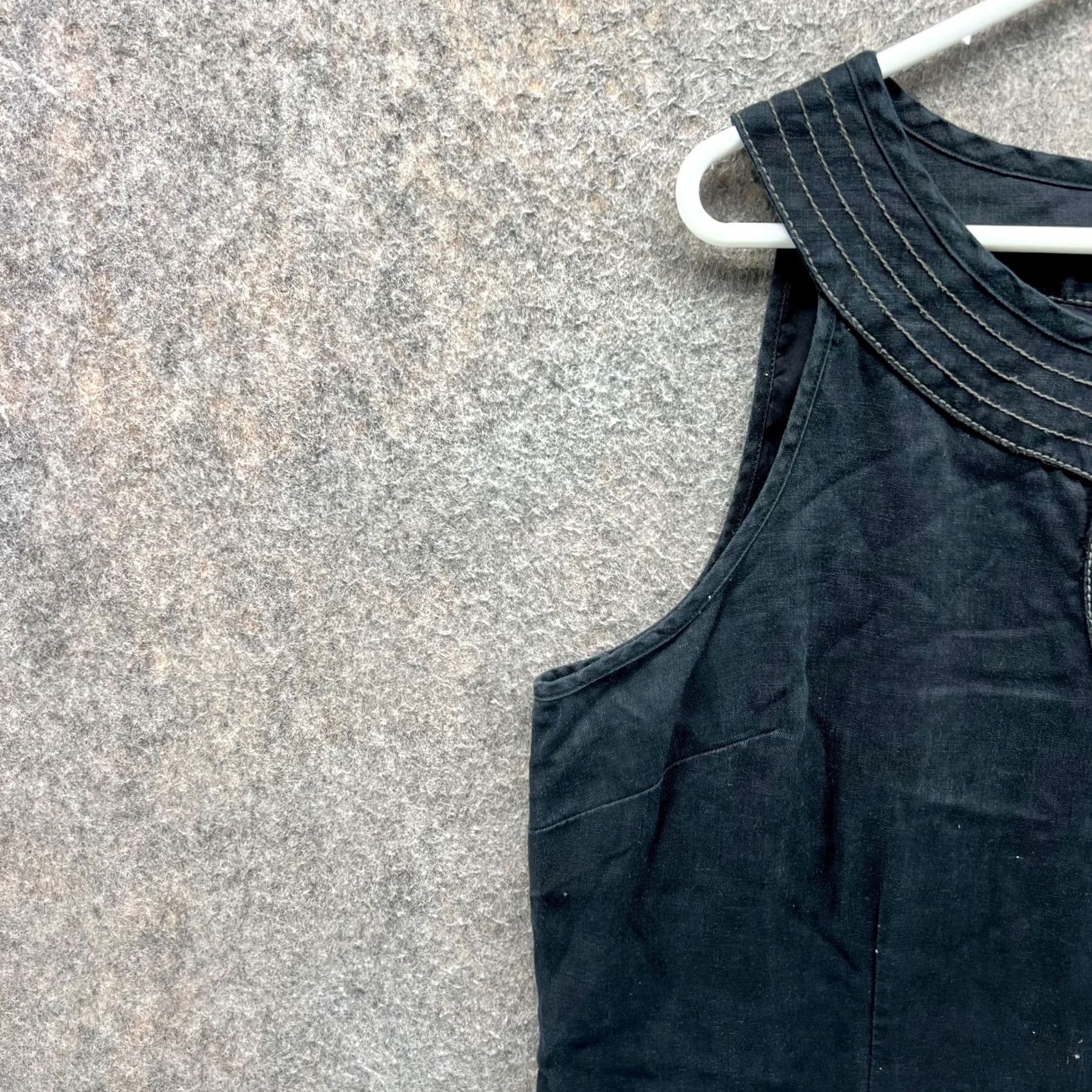 Boden Boden Dress Women 10L Black Sleeveless Linen Keyhold Front Preppy Pencil Dress Shift Casual Party/Cocktail Travel Size L / US 10 / IT 46 - 3 Thumbnail