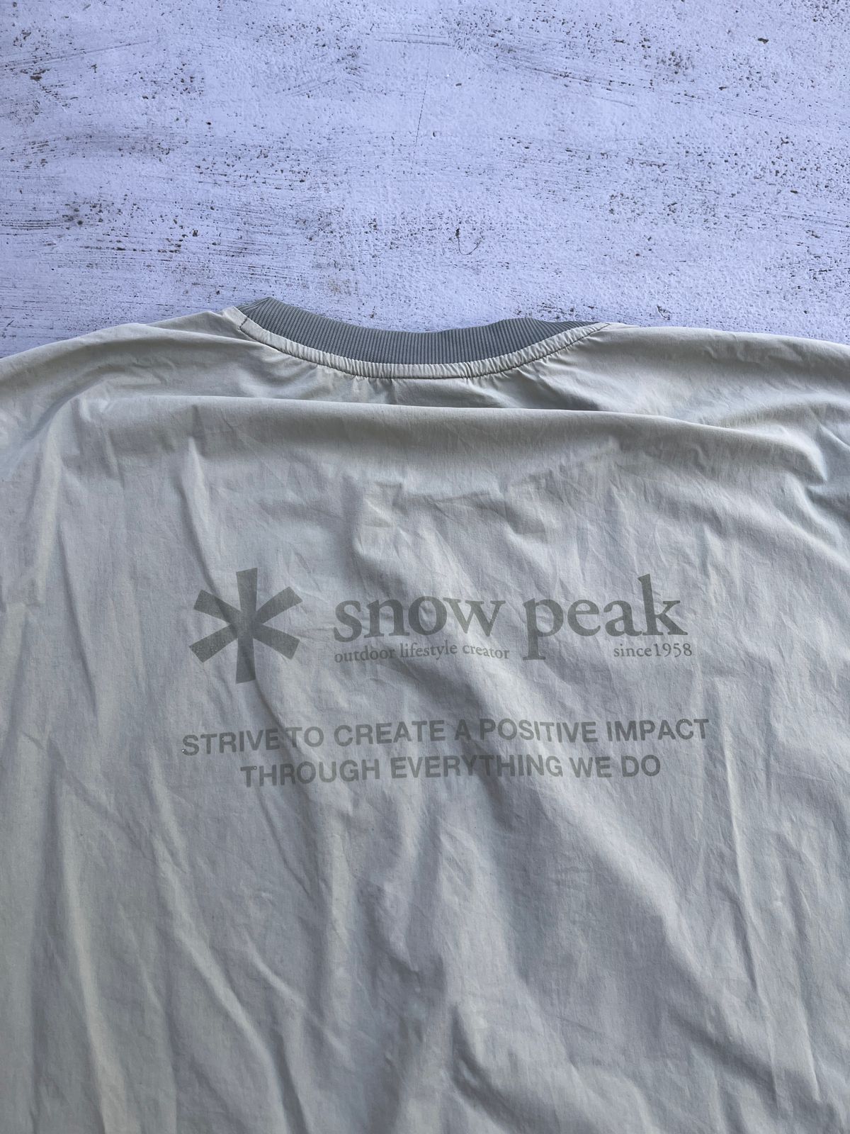 Snow Peak Snow Peak Embroidered Logo Technical Nylon T-Shirt Grey Size US S / EU 44-46 / 1 - 2 Thumbnail
