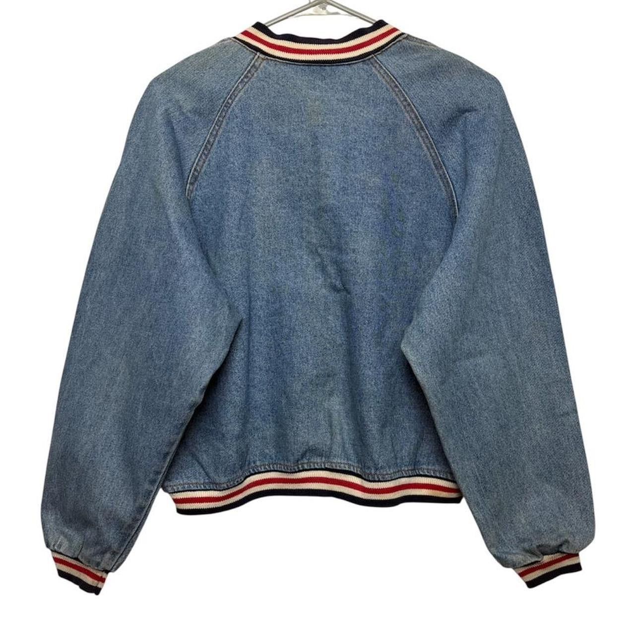 Vintage Vintage 70s Something? Americana Sleeve Denim Bomber Jacket Size US S / EU 44-46 / 1 - 2 Thumbnail