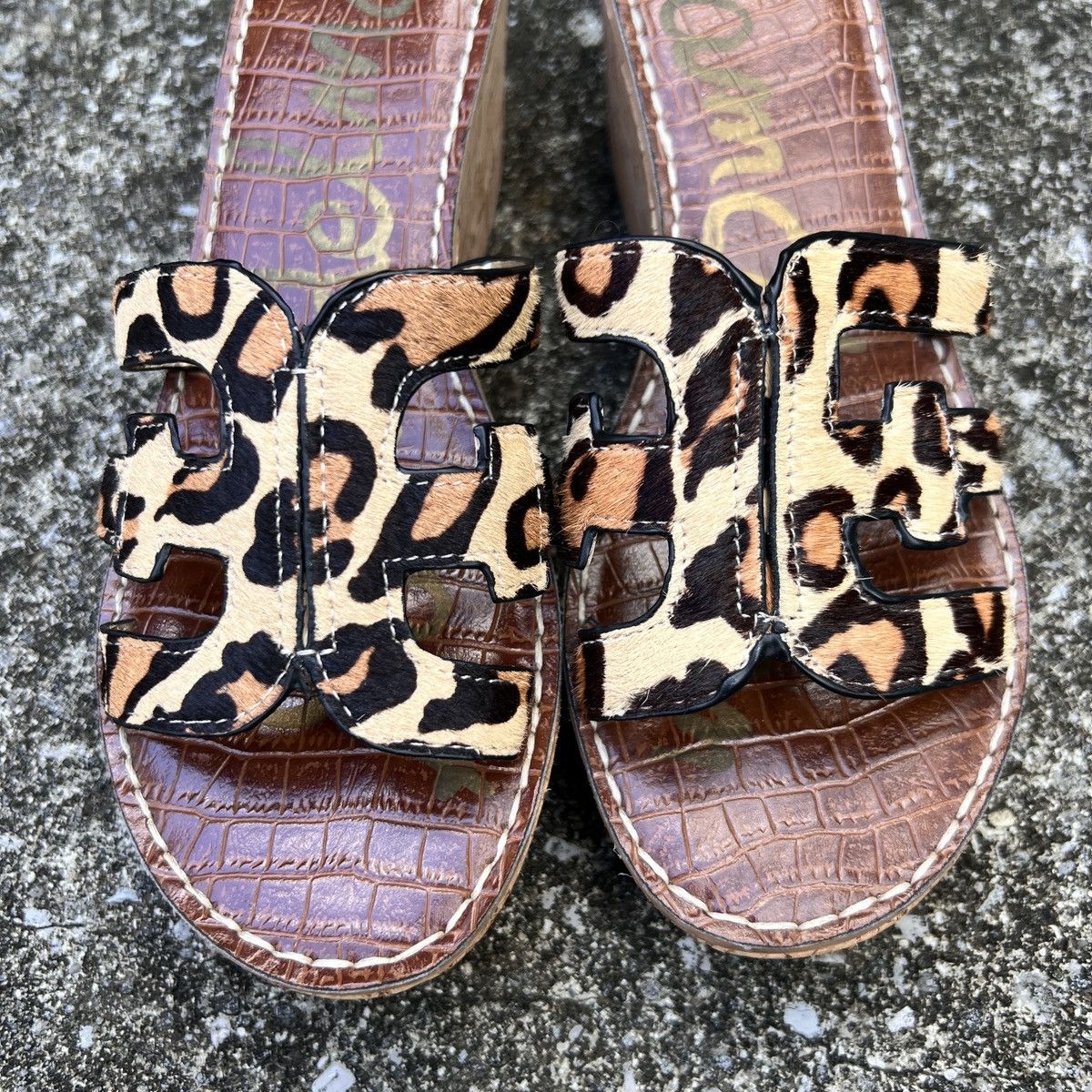 Sam Edelman Sam Edelman Regis leopard print calf hair wedges Size US 9 / IT 39 - 2 Thumbnail