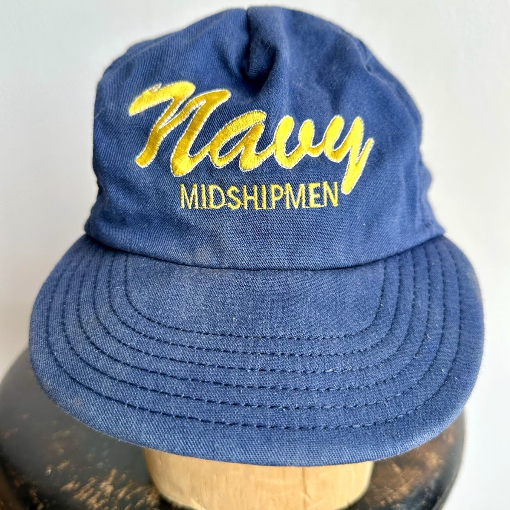 Vintage Vintage US Navy Midshipman Script Cap Hat SnapBack 1990s Size ONE SIZE - 2 Thumbnail