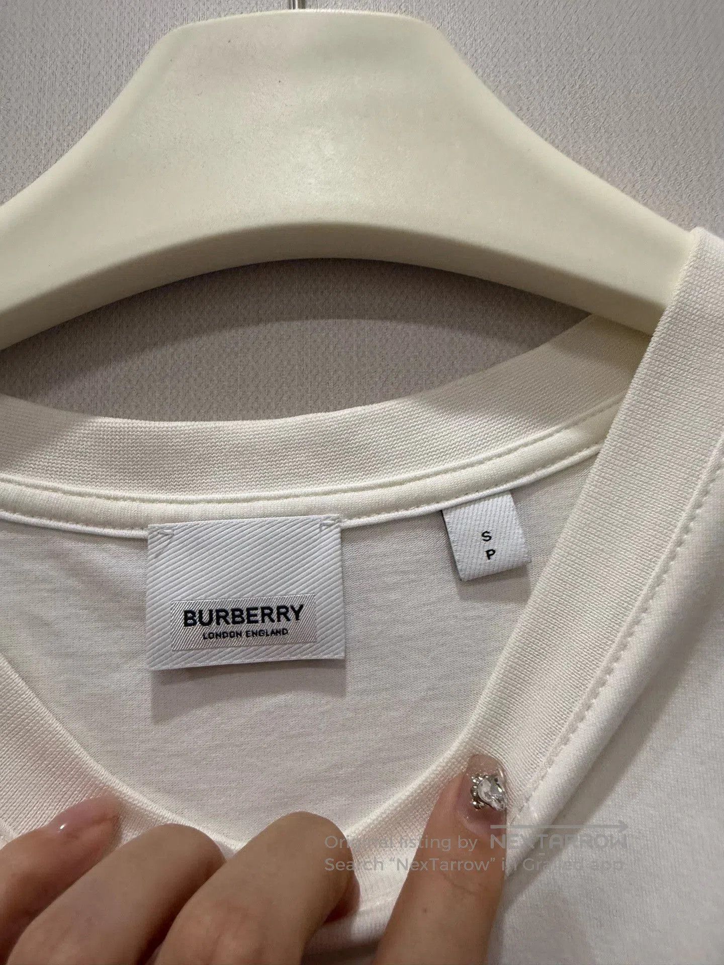 Burberry Burberry White Check Pocket T-Shirt. Size US M / EU 48-50 / 2 - 2 Thumbnail