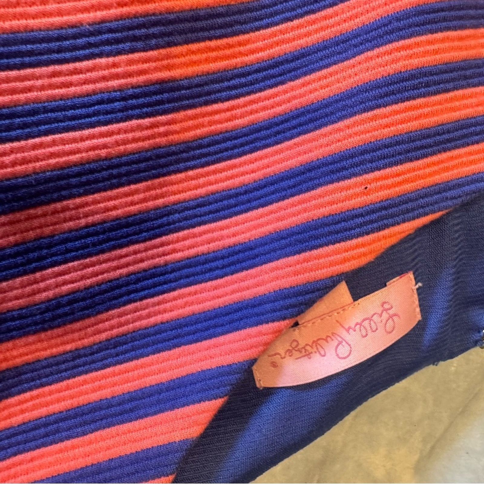 Lilly Pulitzer Lilly Pulitzer Striped Midi Dress in Coral and Navy size S Size S / US 4 / IT 40 - 5 Thumbnail