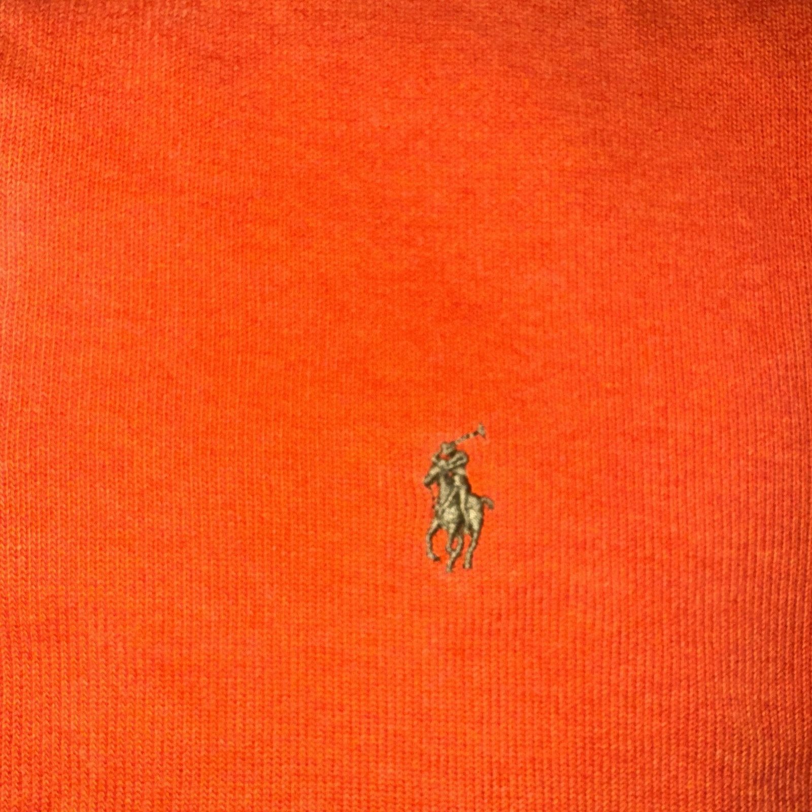 Ralph Lauren × Vintage Polo Ralph Lauren Quarter Zip Sweater Orange Medium 21x24 Size US M / EU 48-50 / 2 - 2 Thumbnail