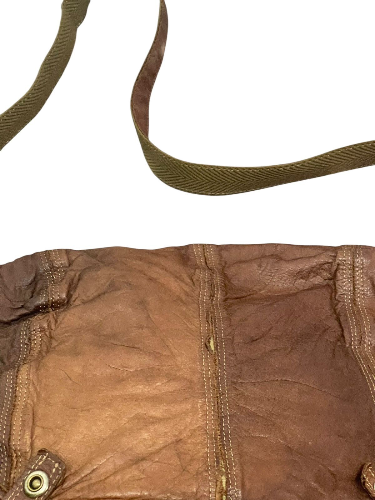 Japanese Brand Leather Patina Cotton Vtg Zer Japan Messenger Bag 1🟩3 Size ONE SIZE - 10 Thumbnail