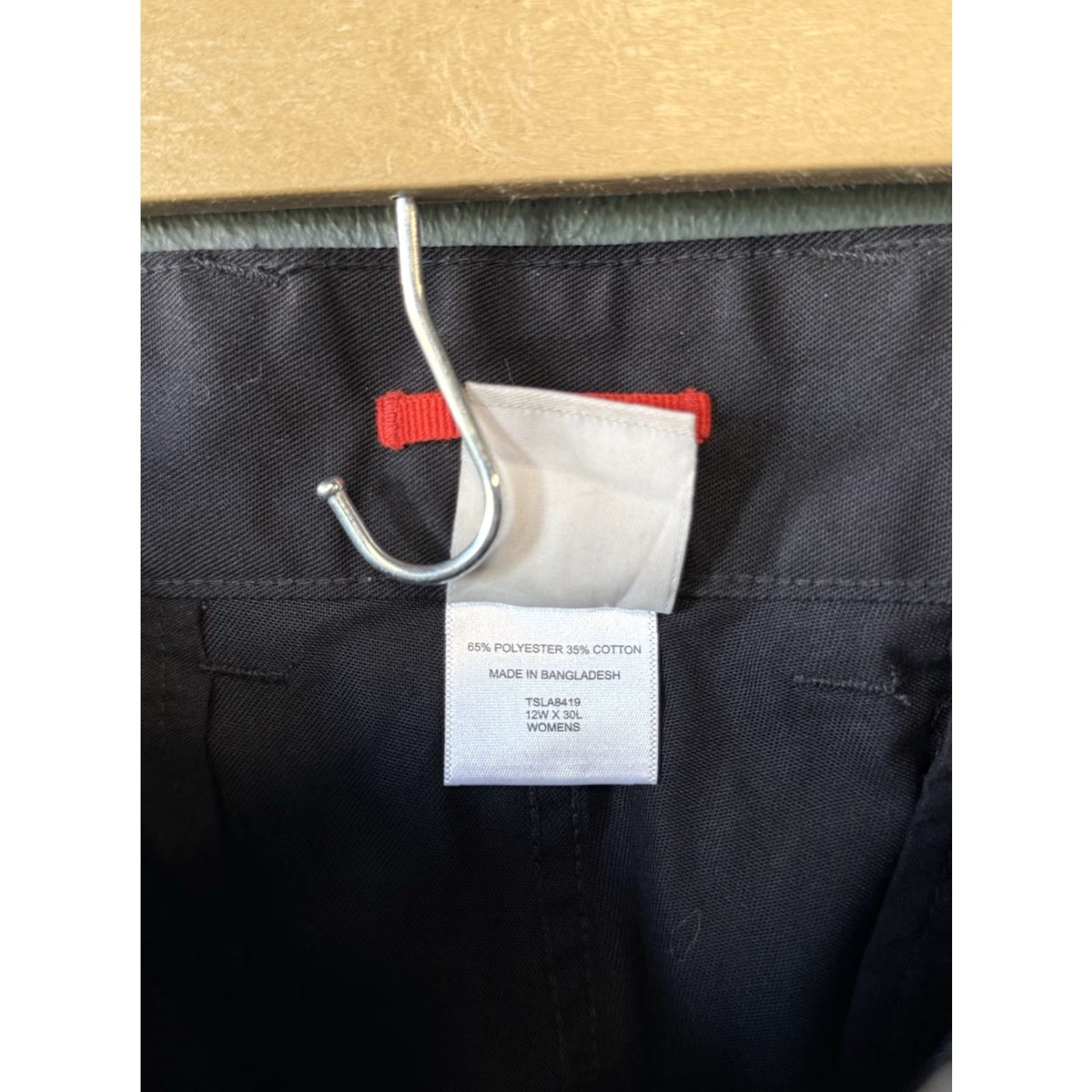 Vintage Tesla Womens Black Chino Work Pants Size 12 x 30 Size 34" / US 12 / IT 48 - 3 Thumbnail