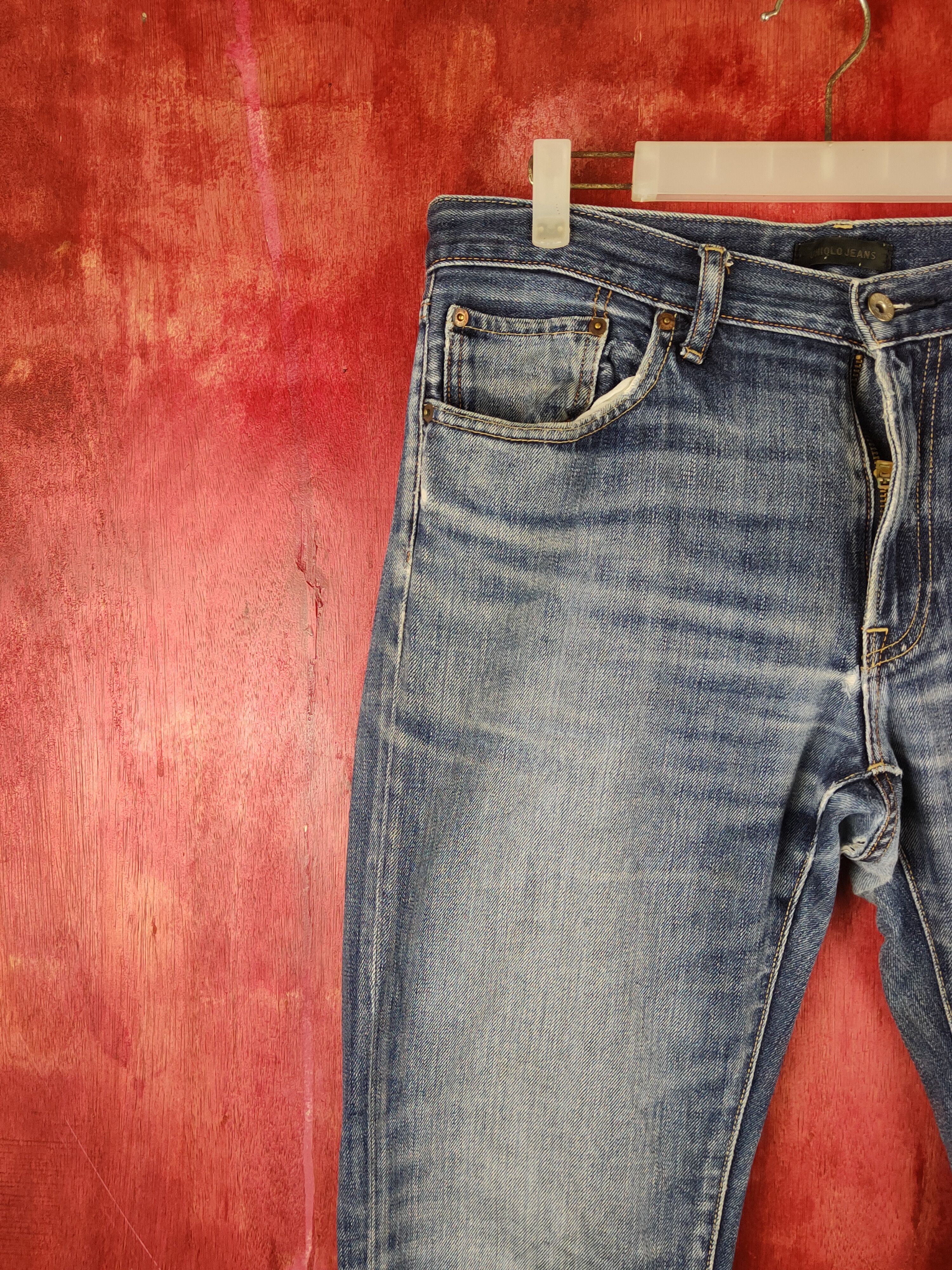 Japanese Brand Uniqlo vintage Dark Blue Faded jeans Denim #S1547 Size US 34 / EU 50 - 3 Thumbnail