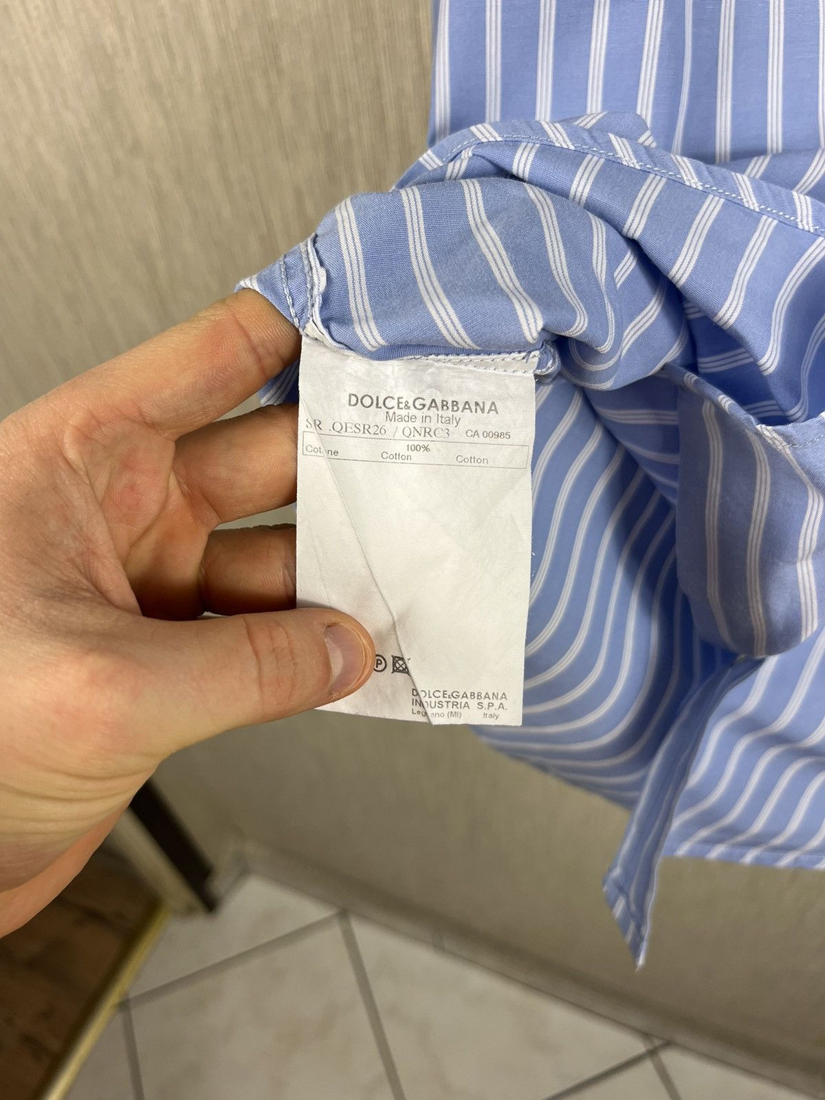 Dolce & Gabbana Dolce & Gabbana striped classic casual shirt with big collar Size US S / EU 44-46 / 1 - 12 Thumbnail