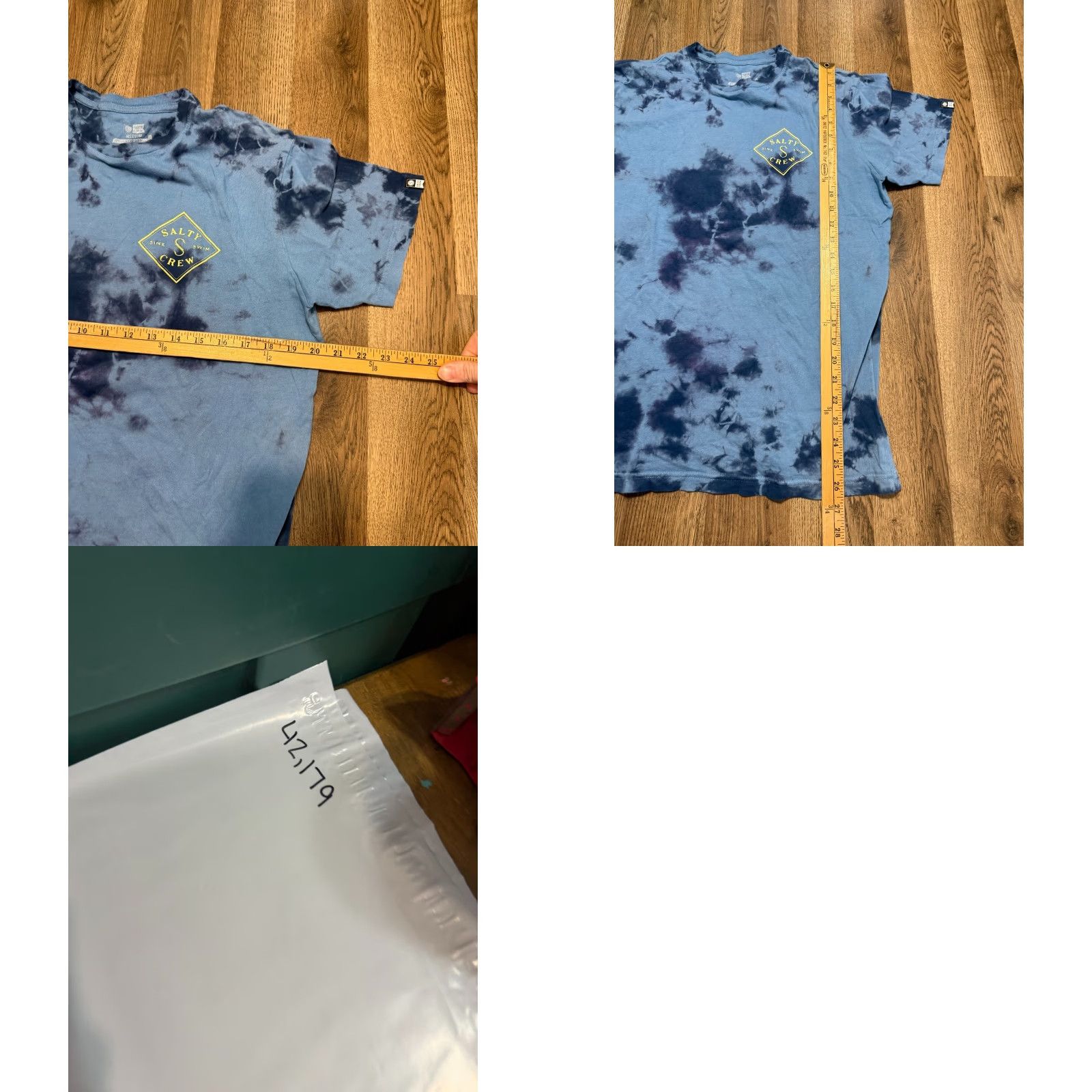 Vintage Salty Crew Shirt Men Medium Blue Yellow Tie Dye Salty Sink Swim Crew T-Shirt Mens Size US M / EU 48-50 / 2 - 8 Thumbnail