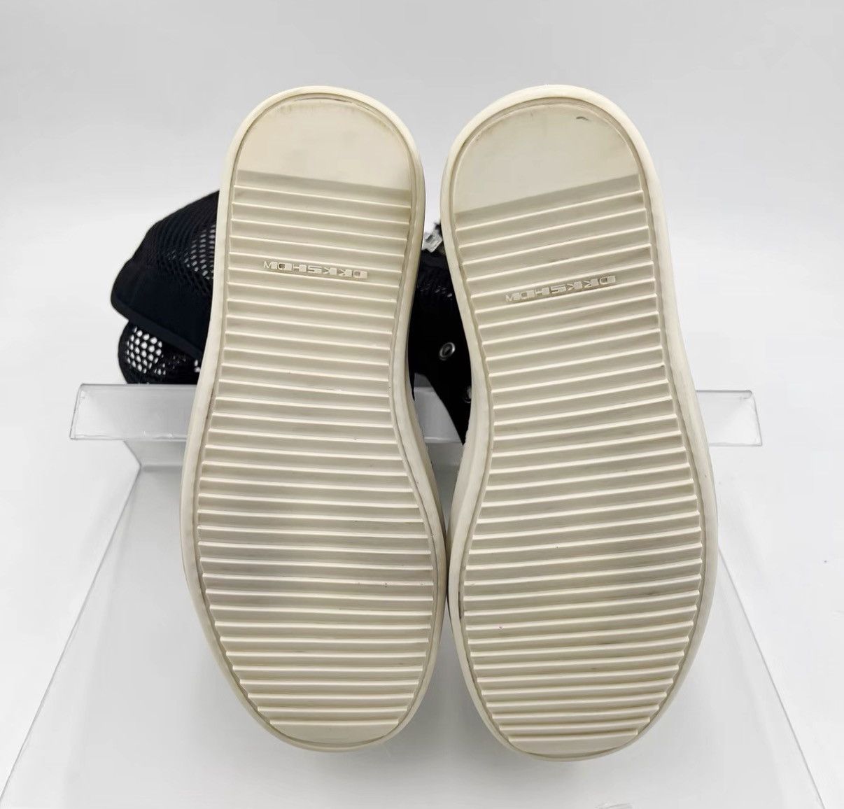 Rick Owens Rick Owens / RO Black Mesh Breathable High-Top Sneakers K12 Size US 5 / IT 35 - 8 Thumbnail