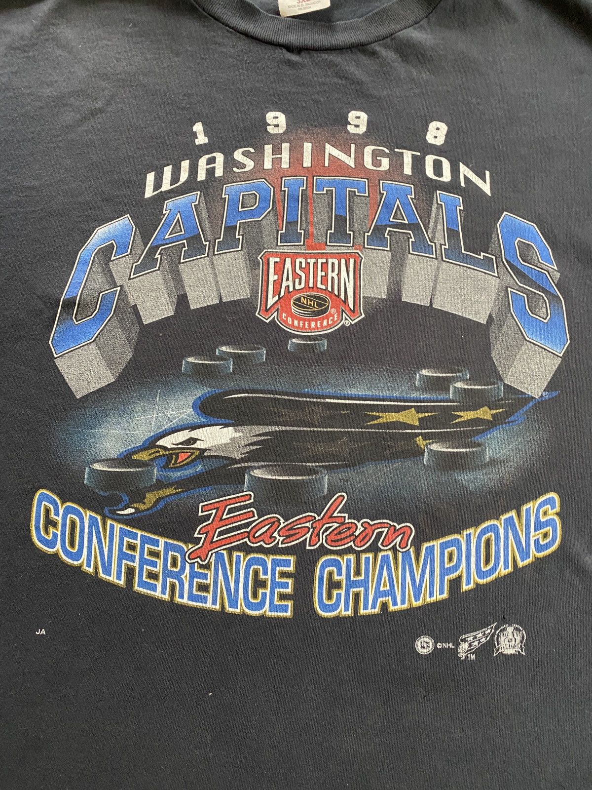 NHL Vintage 1998 Washington Capitals Eastern Champs 3XL Tee Size US XXL / EU 58 / 5 - 2 Thumbnail