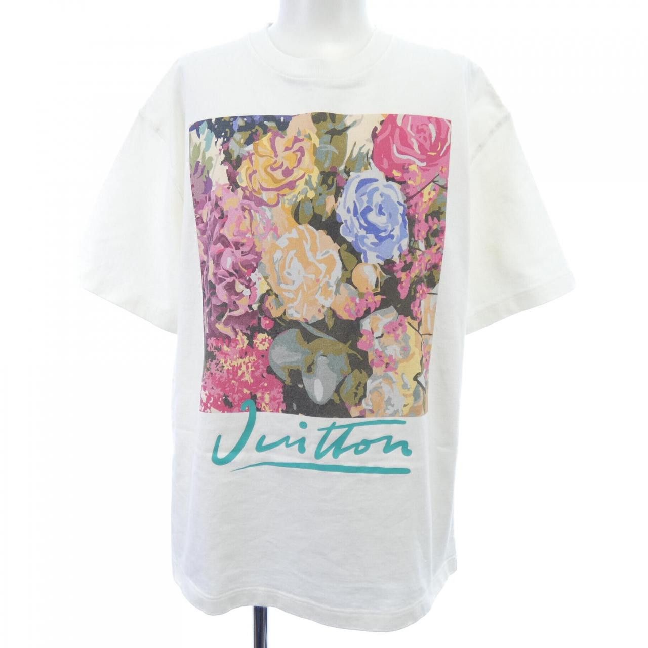 Louis Vuitton Louis Vuitton Louis Vuitton LV Flower Tapestry Print Cotton T Shirt Textile T-Shirts HNY91WNPG DUTY FREE for USA Size ONE SIZE - 1 Thumbnail