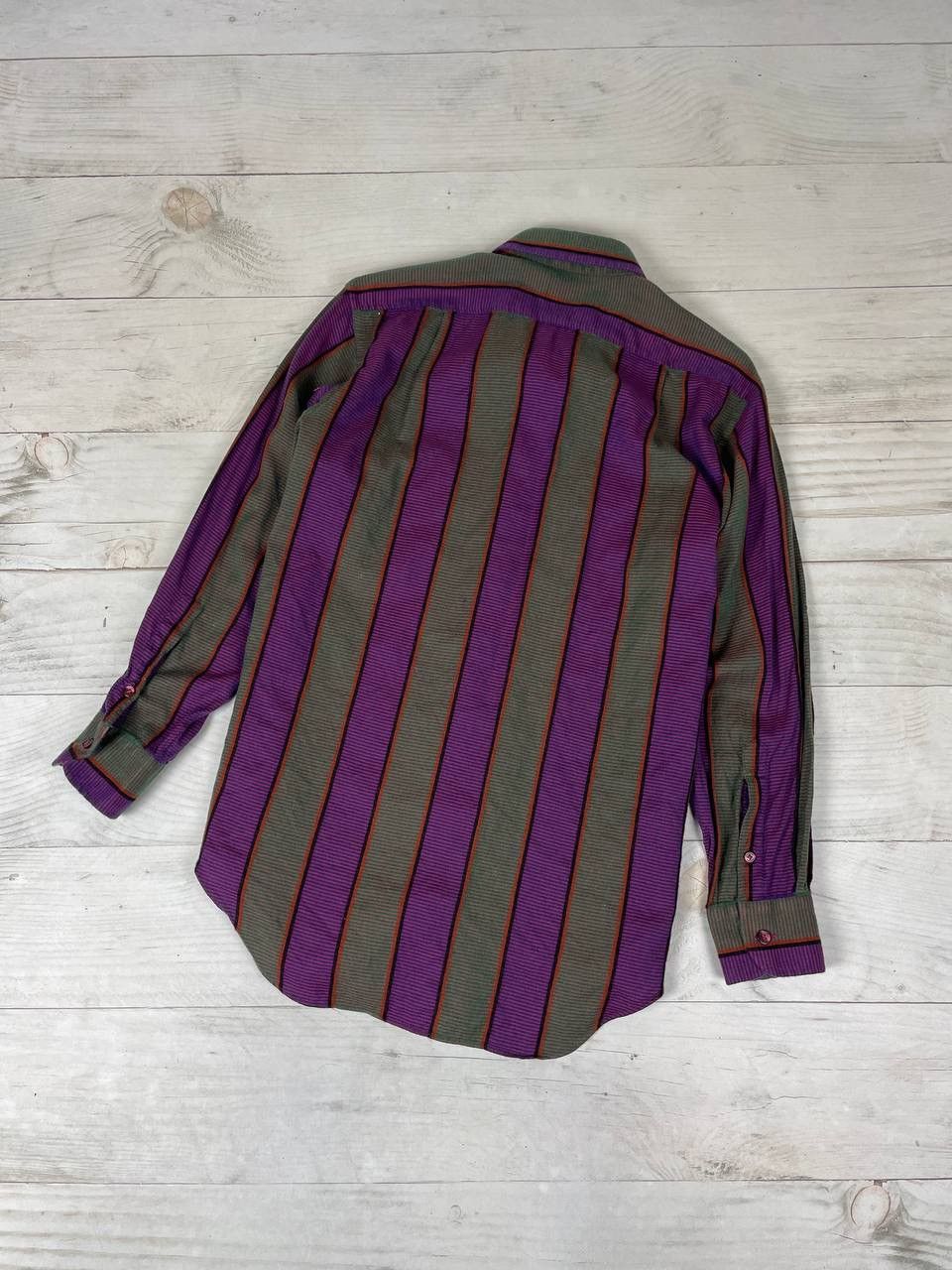 Lanvin Lanvin Silk Wool Striped Shirt Button Up Size US M / EU 48-50 / 2 - 11 Thumbnail